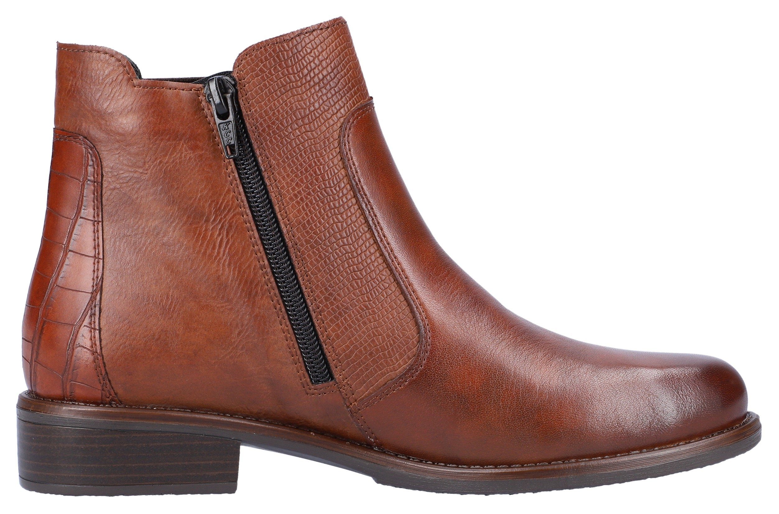 Remonte Chelsea-boots blokhak, laarsjes, business schoen, accenten in reptiel-look