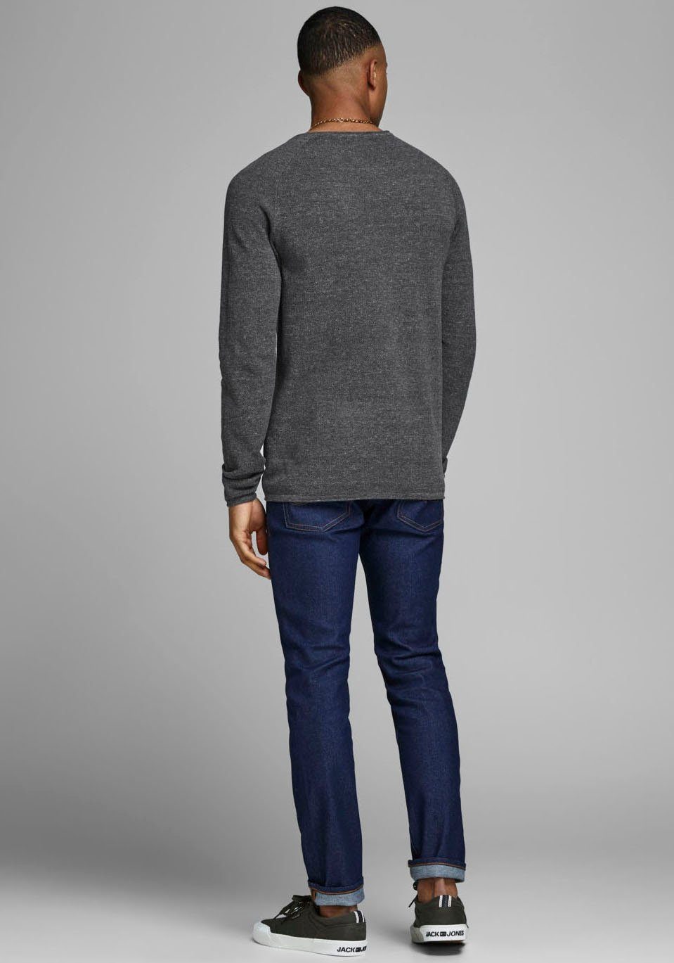 Jack & Jones Trui met ronde hals JJEHILL Effen trui met aangenaam draagcomfort