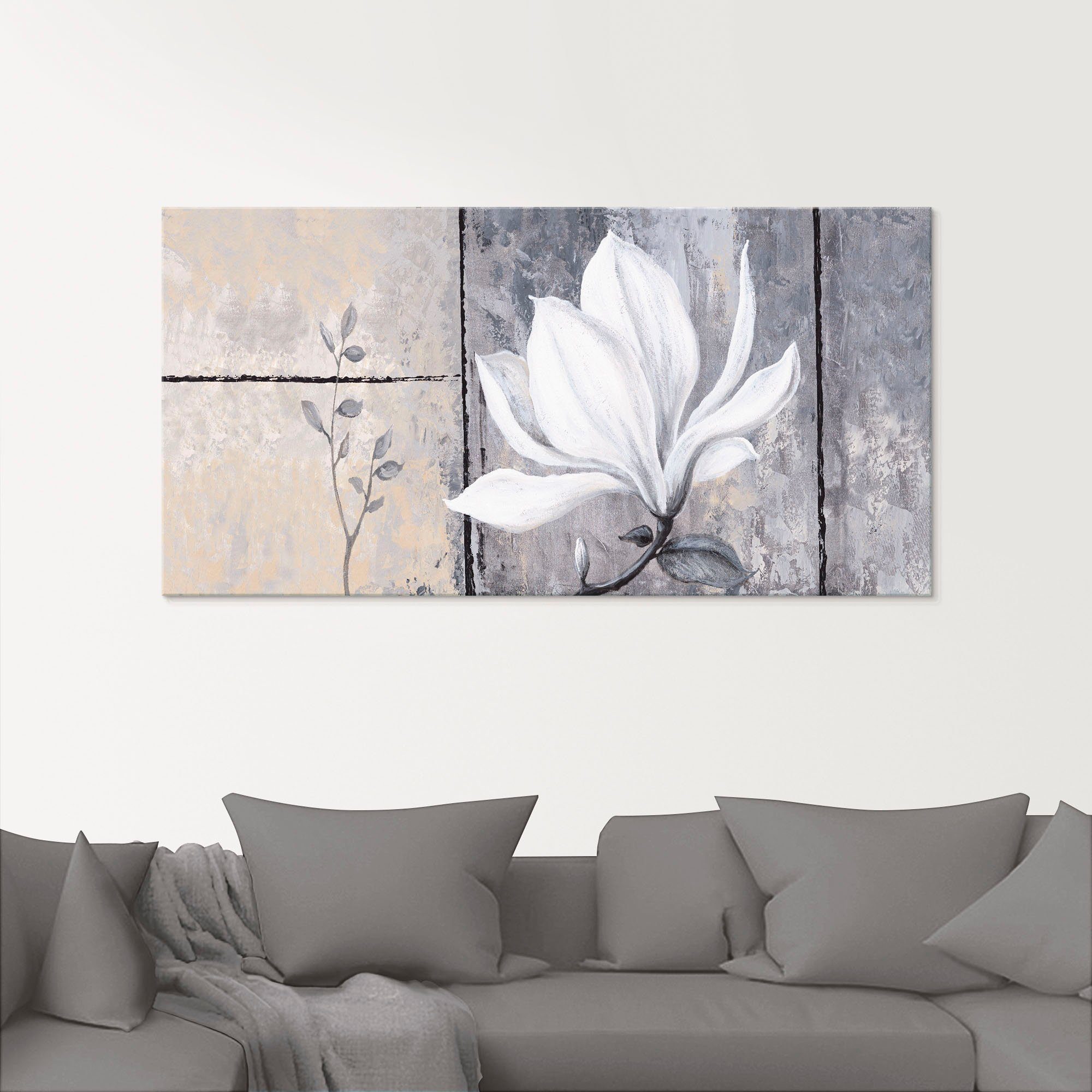 Artland Print op glas Klassieke magnolia in verschillende maten