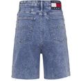 tommy jeans short mom short bf6131 met tommy hilfiger-logobadge blauw