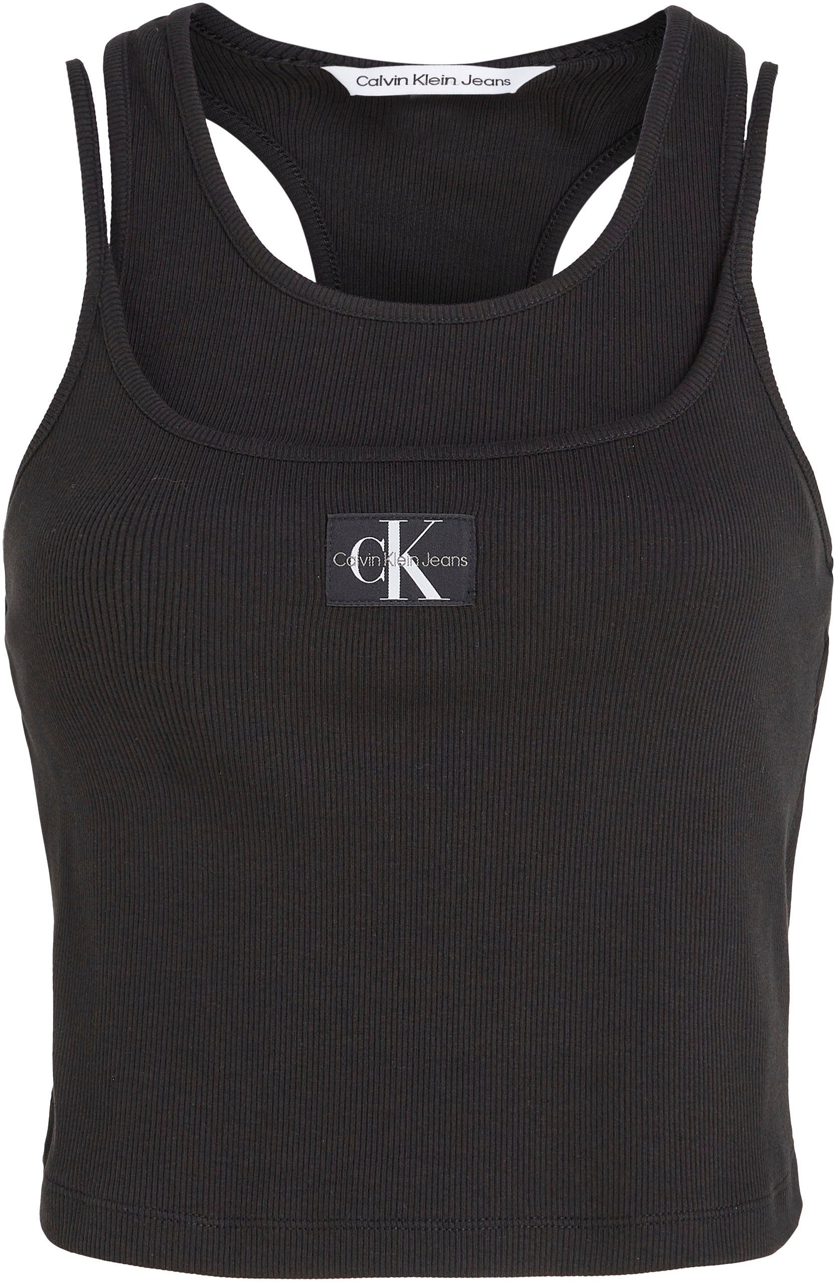 Calvin Klein Tanktop BADGE RIB DOUBLE LAYER TANK TOP