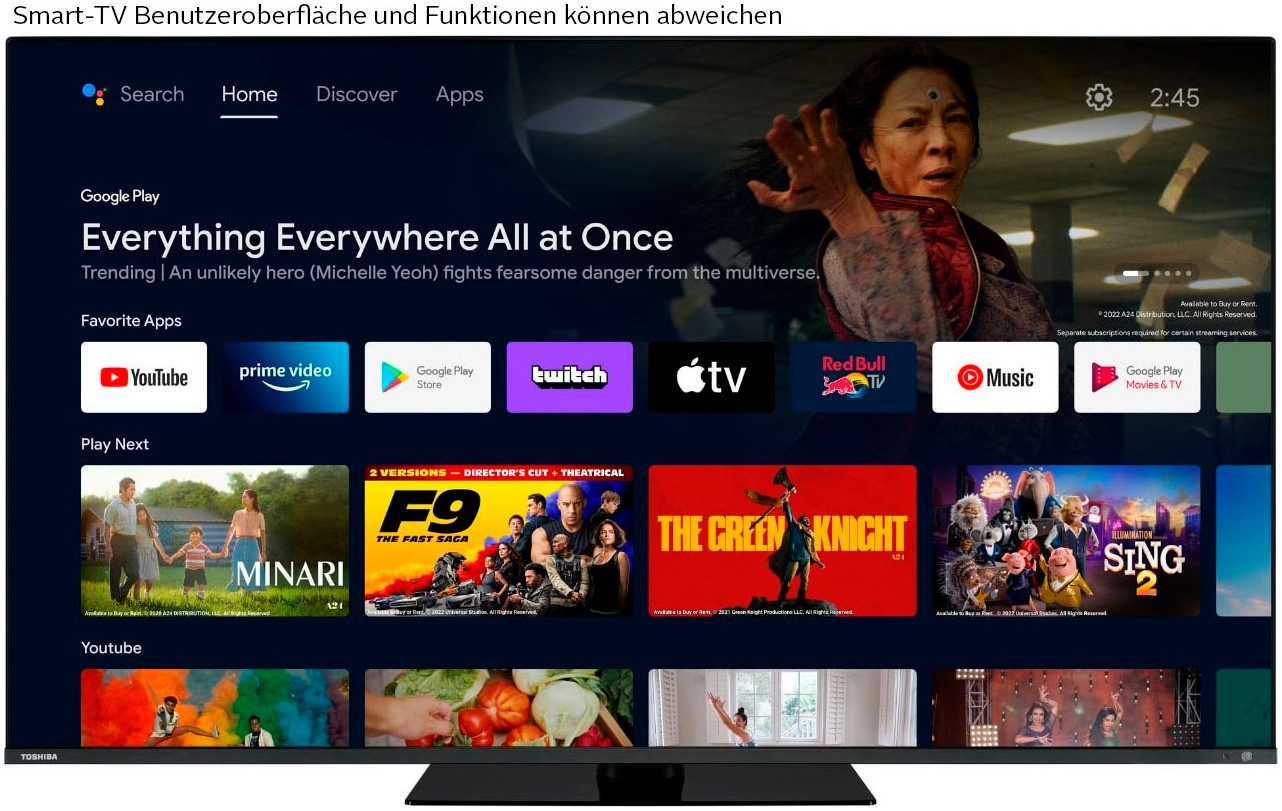 Toshiba Led-TV 50QA7D63DG, 126 cm / 50", 4K Ultra HD, Smart TV - Android TV