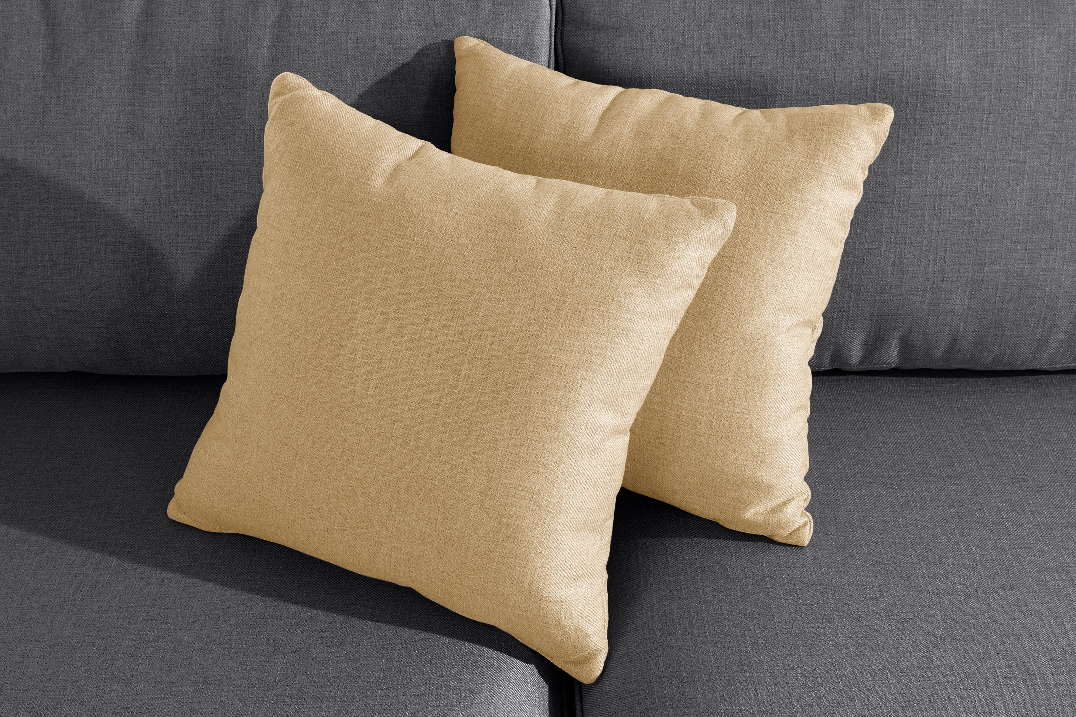 Home affaire 2-zitsbank Broughton zacht zitcomfort, incl. 2 sierkussens, opstaande naad