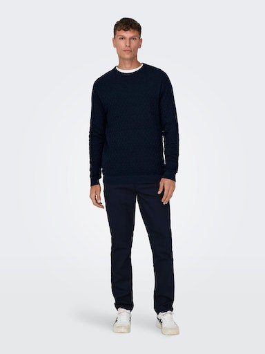 ONLY & SONS Trui met ronde hals ONSKALLE REG 12 STRUC CREW KNIT NOOS