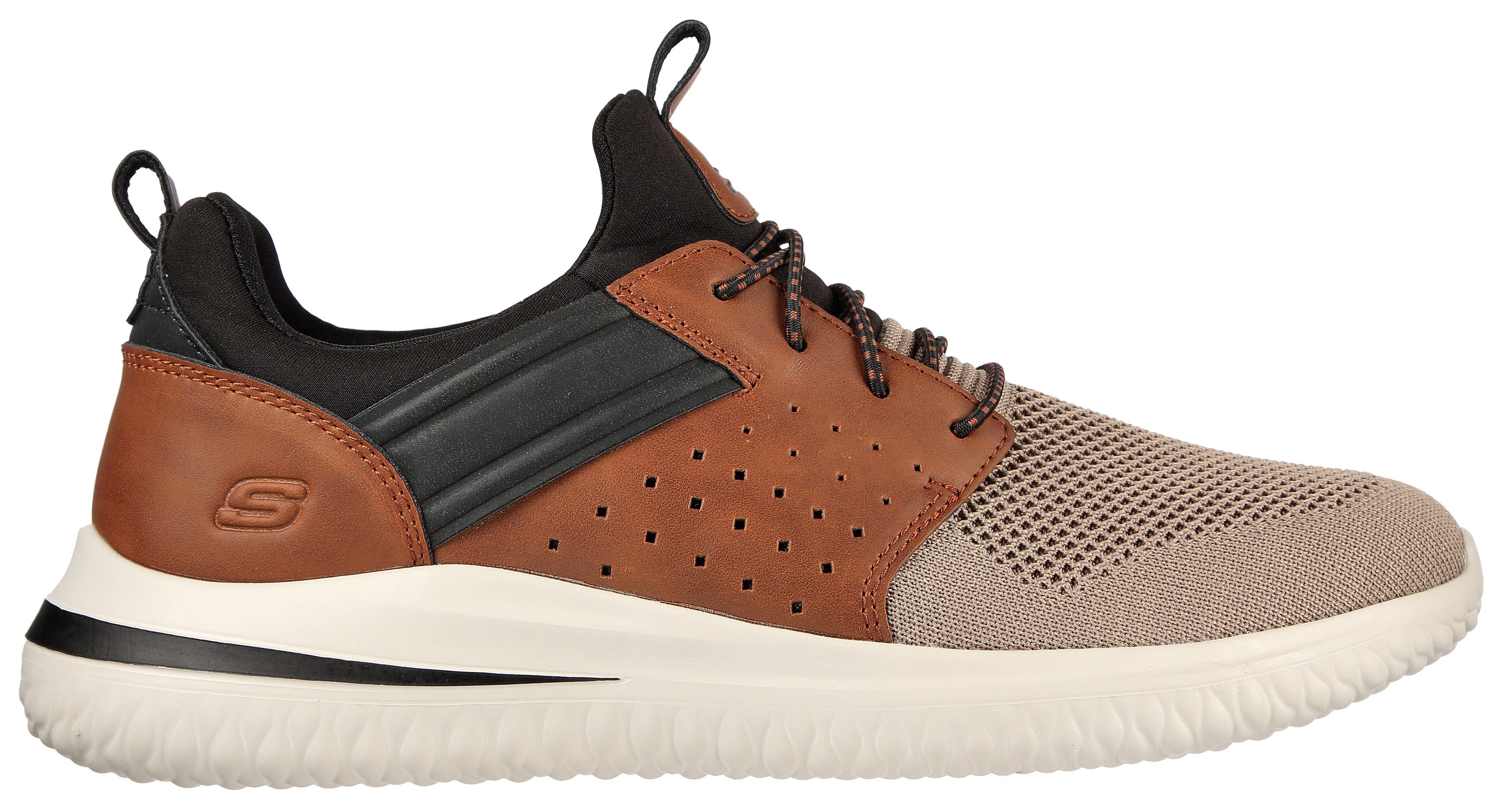 Skechers Slip-on sneakers DELSON 3.0-CICADA slipper, vrijetijdsschoen met elastiek om in te stappen