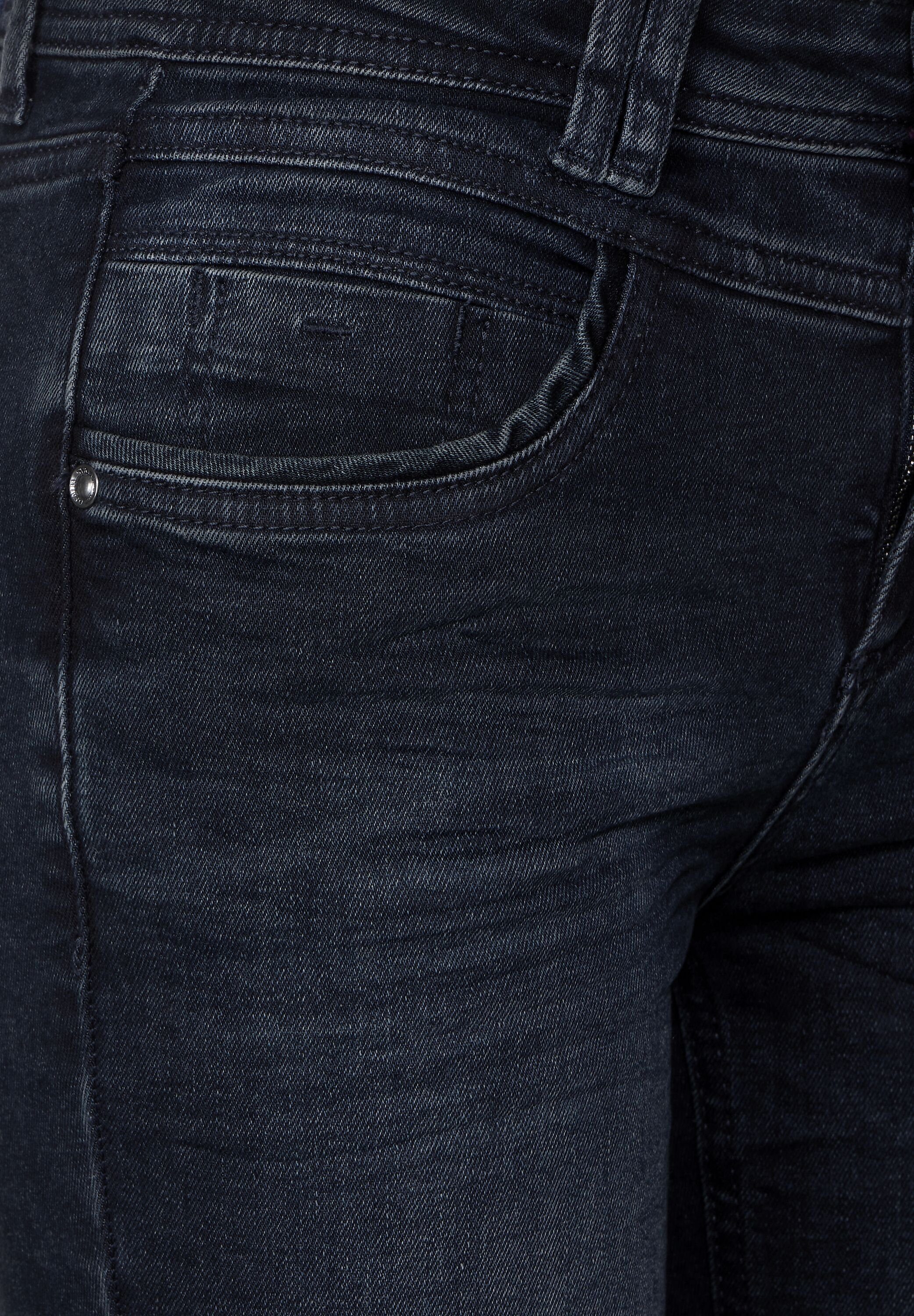 STREET ONE Slim fit jeans in donkere wassing