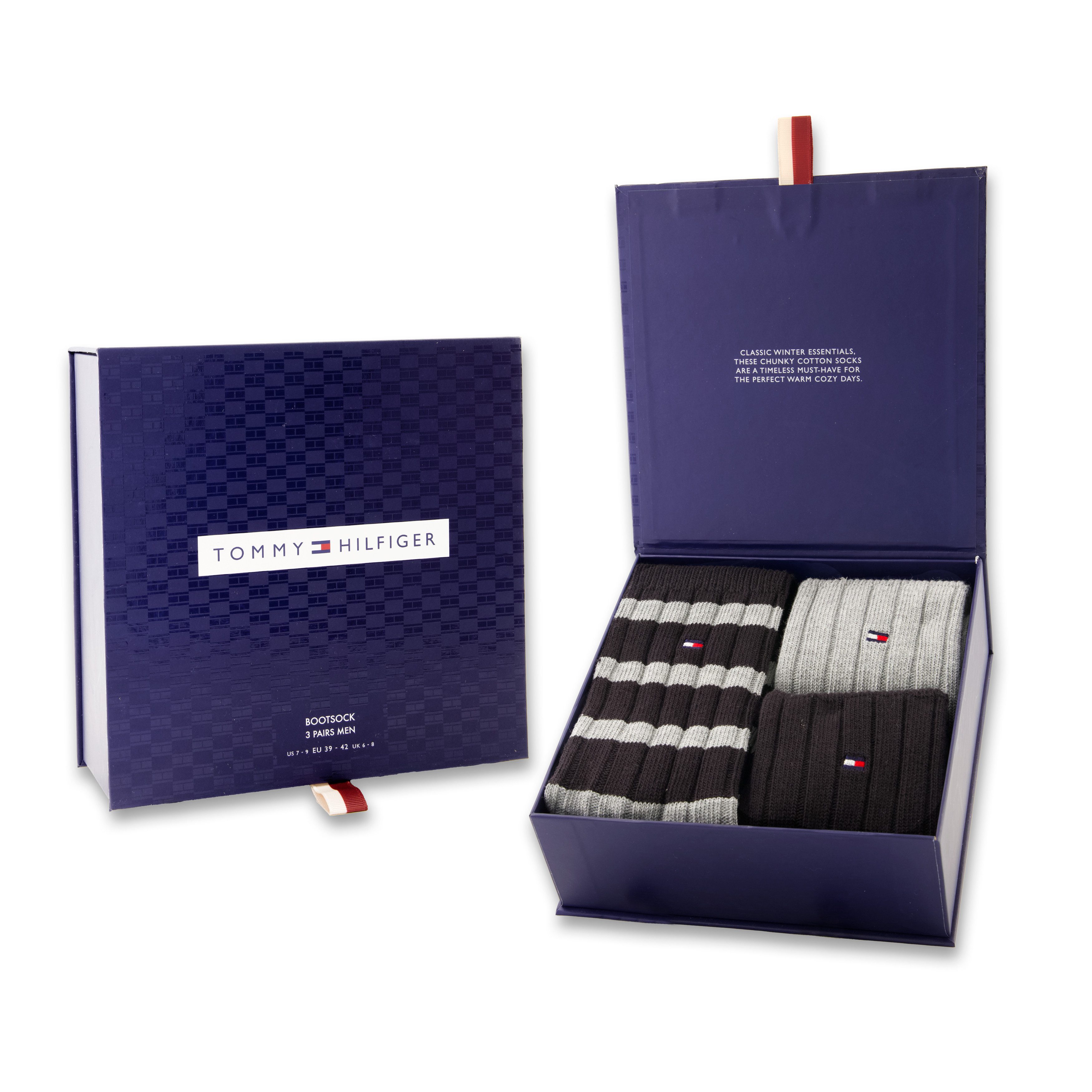 Tommy Hilfiger Sokken TH MEN SOCK 3P GIFTBOX BOOTSOCK (3 paar)