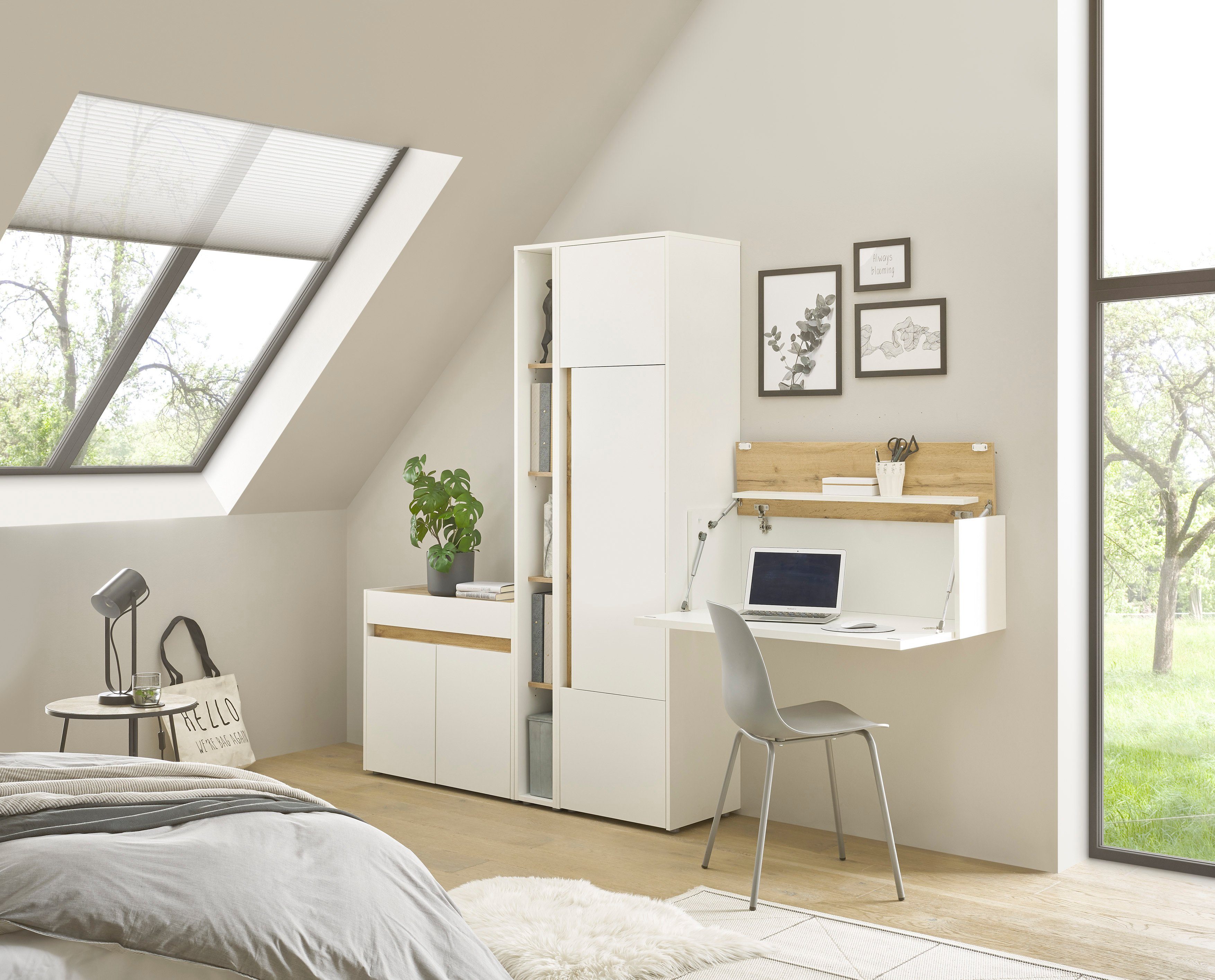 INOSIGN Wandsecretaire City/Giron tijdloos modern, gezellig thuiskantoor, breedte 100 cm