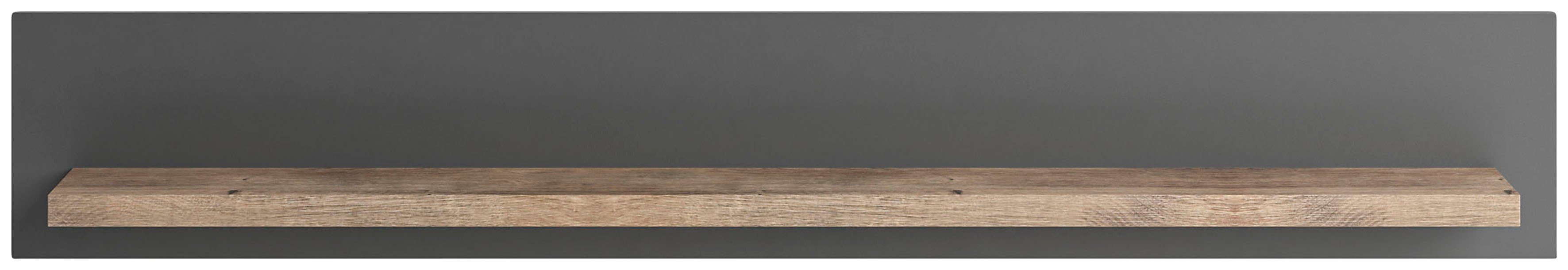 set one by Musterring Wandrek Lancaster Breedte 150 of 180 cm, plank van eikenhout wandplanken maat 150 cm x 24 cm x 21,6 cm grijs