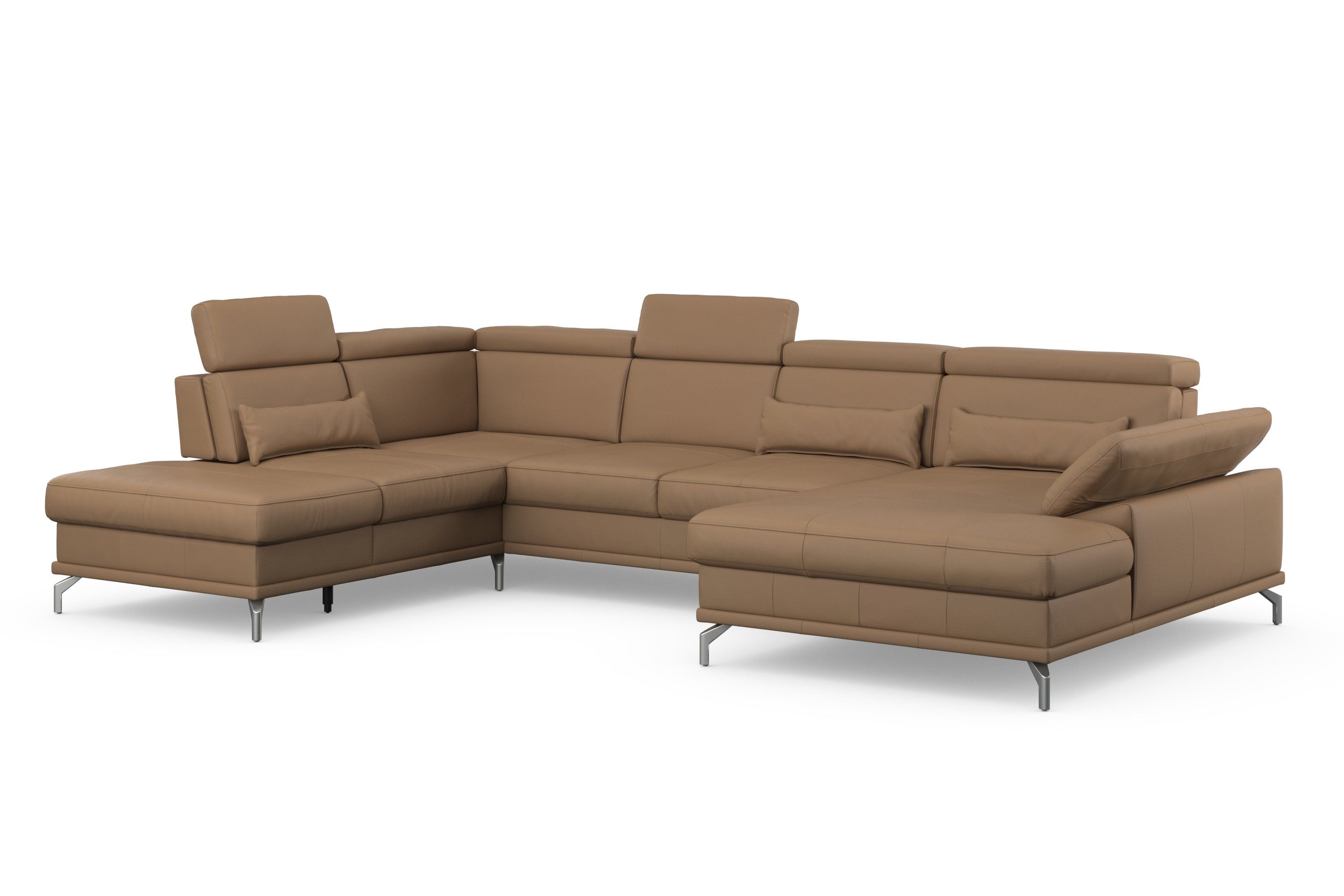 sit&more Zithoek Cabrio U-vorm, met zitdiepteverstelling, arm- en hoofdsteunverstelling