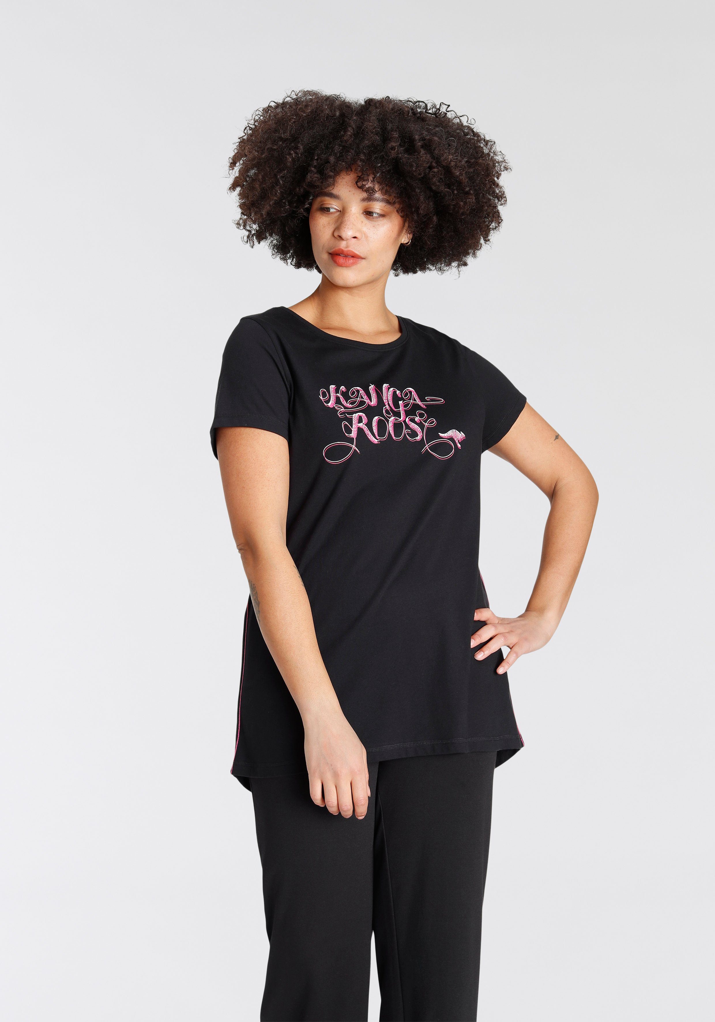 KangaROOS Lang shirt Korte mouw, figuuraccentuerende pasvorm (2-delig, Set van 2)