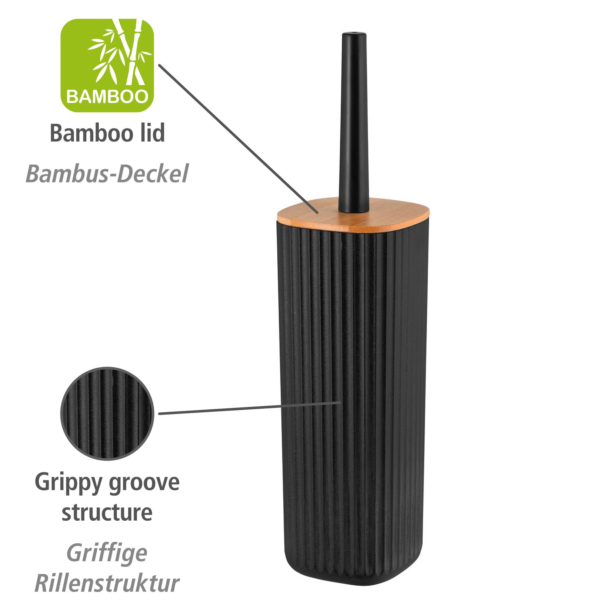 WENKO Toiletset Rotello zwart, gesloten model