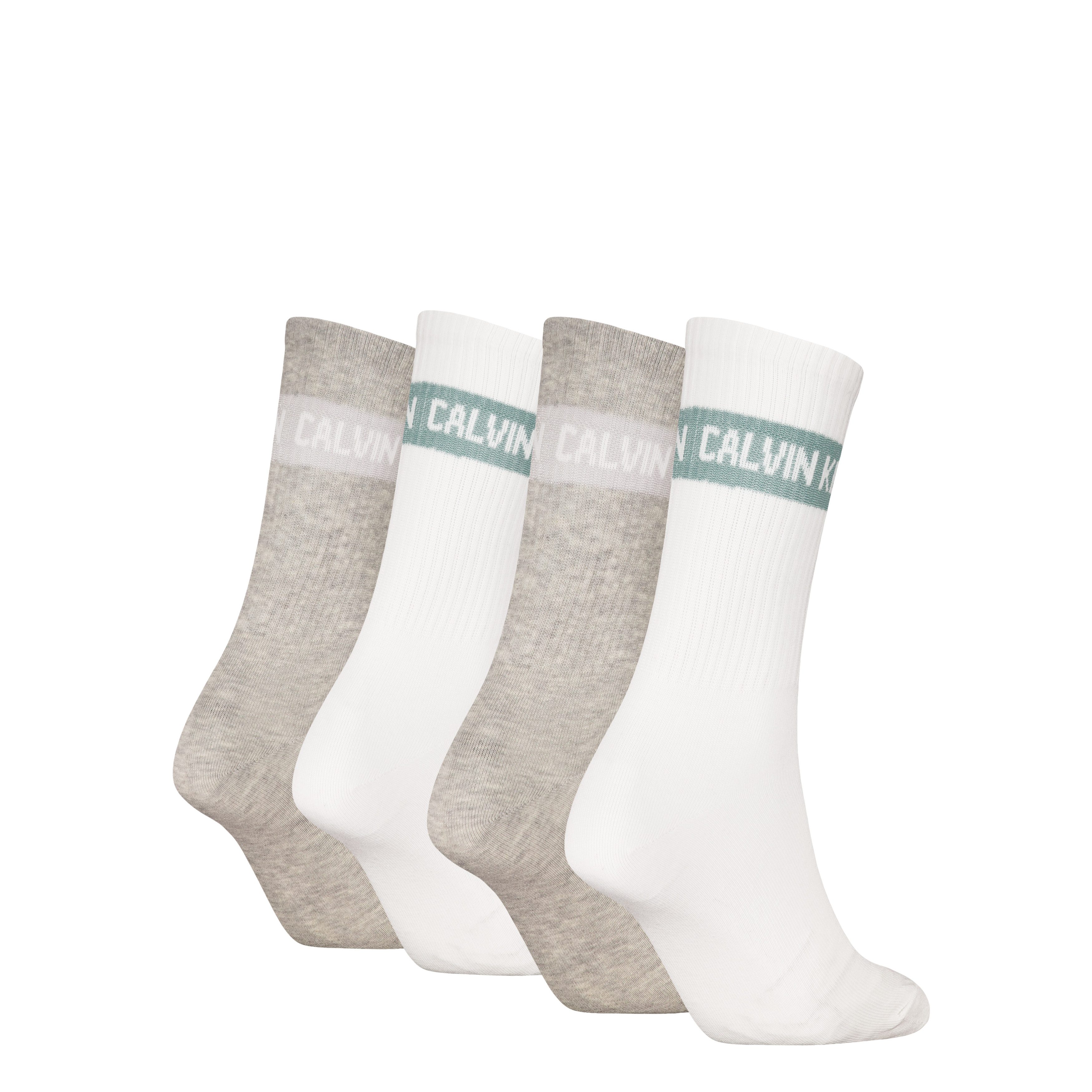 Calvin Klein Jeans Sokken CKJ WOMEN SOCK 4P GIFTBOX STRIPE LOGO (Set van 4)