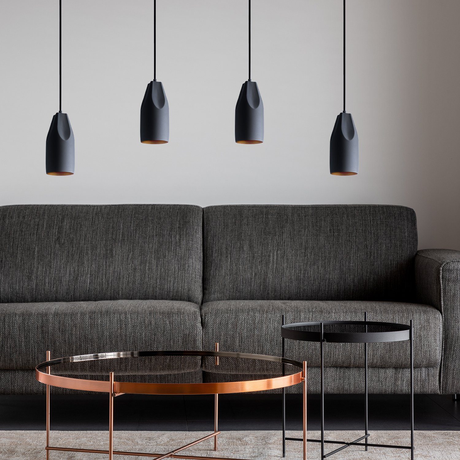 Paco Home Hanglamp HURLEY I Hanglamp eetkamer keukenlamp hangend Eettafellamp binnenin in goudkleur