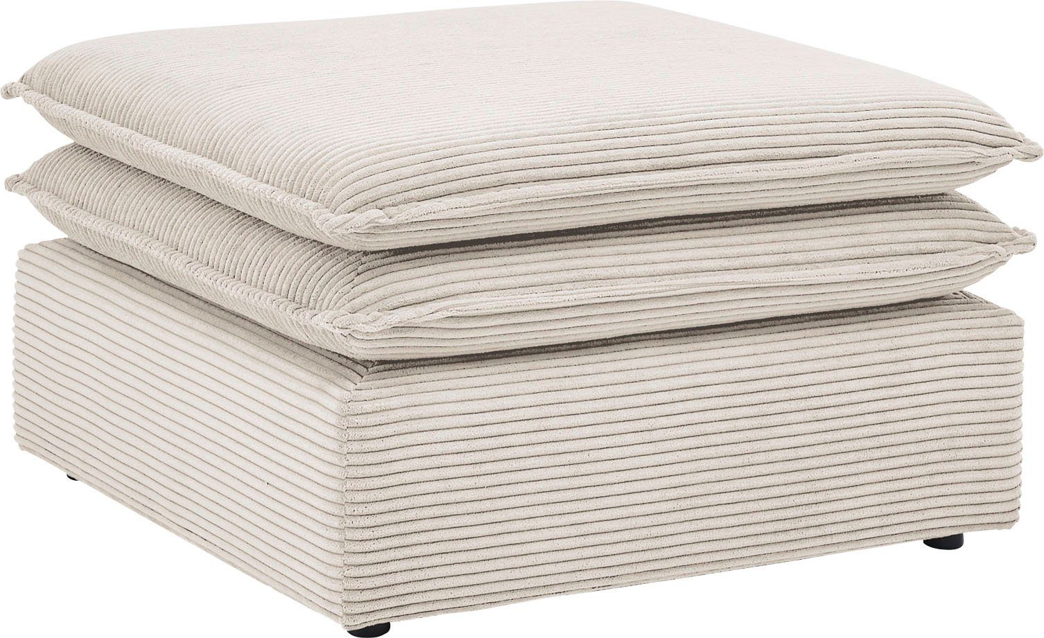 Places of Style Zithoek PIAGGE 2-zitsbank en hocker klein als set (2-delig)