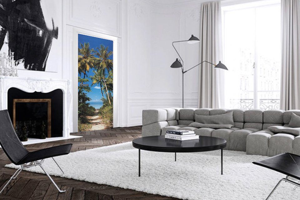 Papermoon Fotobehang Beach Path - deurbehang Vlies, 2 banen, 90x 200 cm (2-delig)