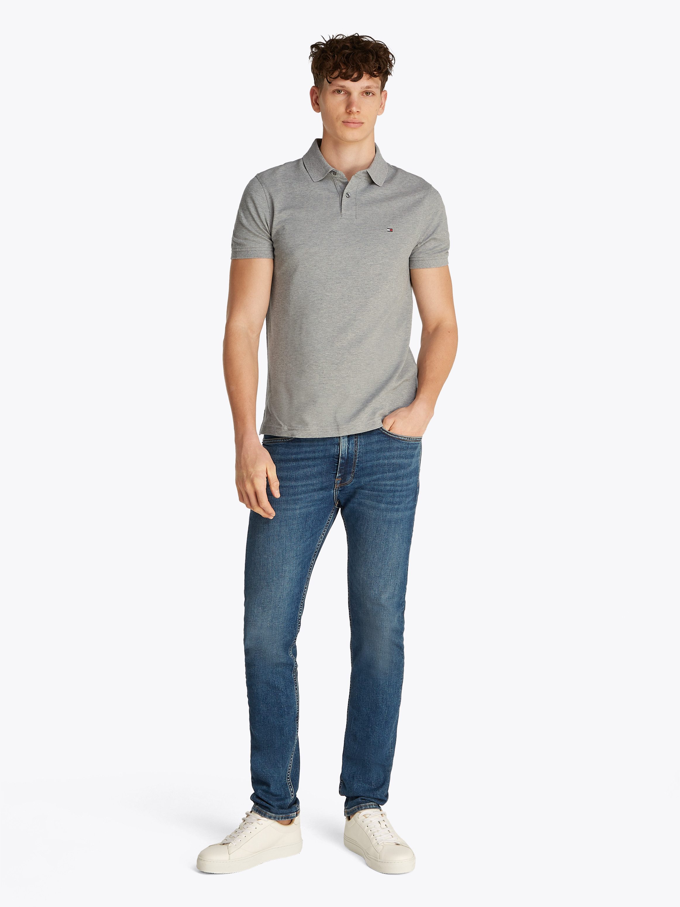 Tommy Hilfiger Poloshirt 1985 REGULAR POLO met tommy hilfiger contraststrepen in de kraag