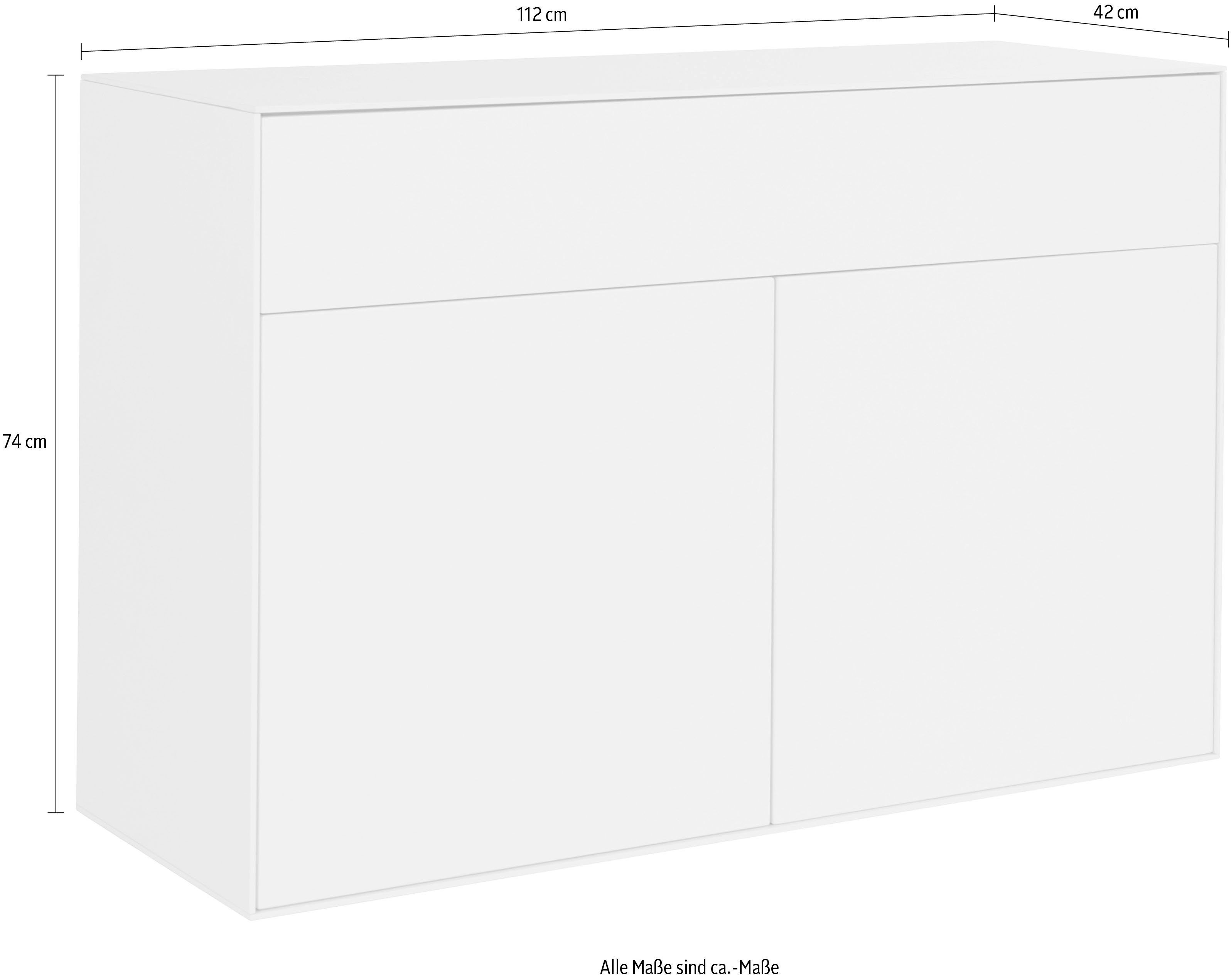 LeGer Home by Lena Gercke Dressoir Essentials Breedte: 112 cm, MDF gelakt, push-to-open-functie