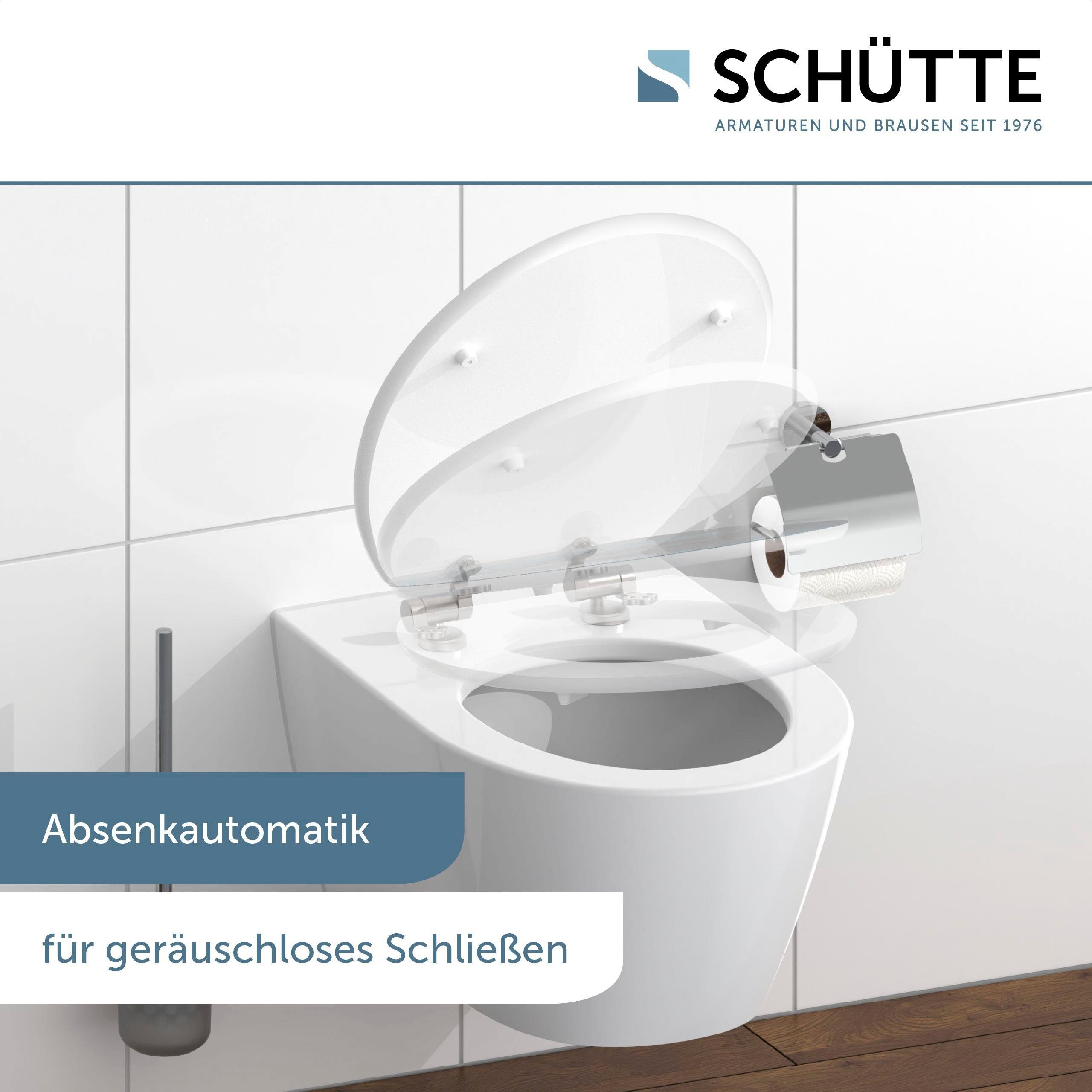 Schütte Toiletzitting Shell heart High gloss met houten mdf-kern, met softclosemechanisme