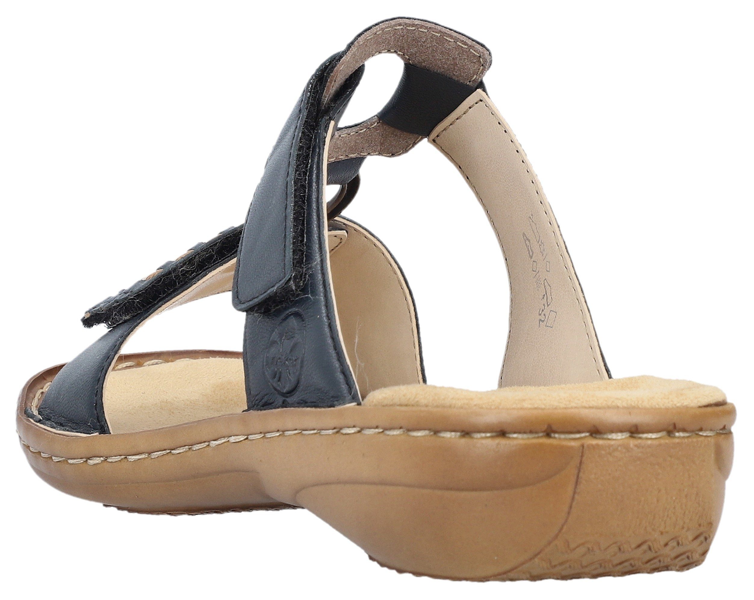 Rieker Slippers sleehak, zomerschoen, slippers met praktische klittenband