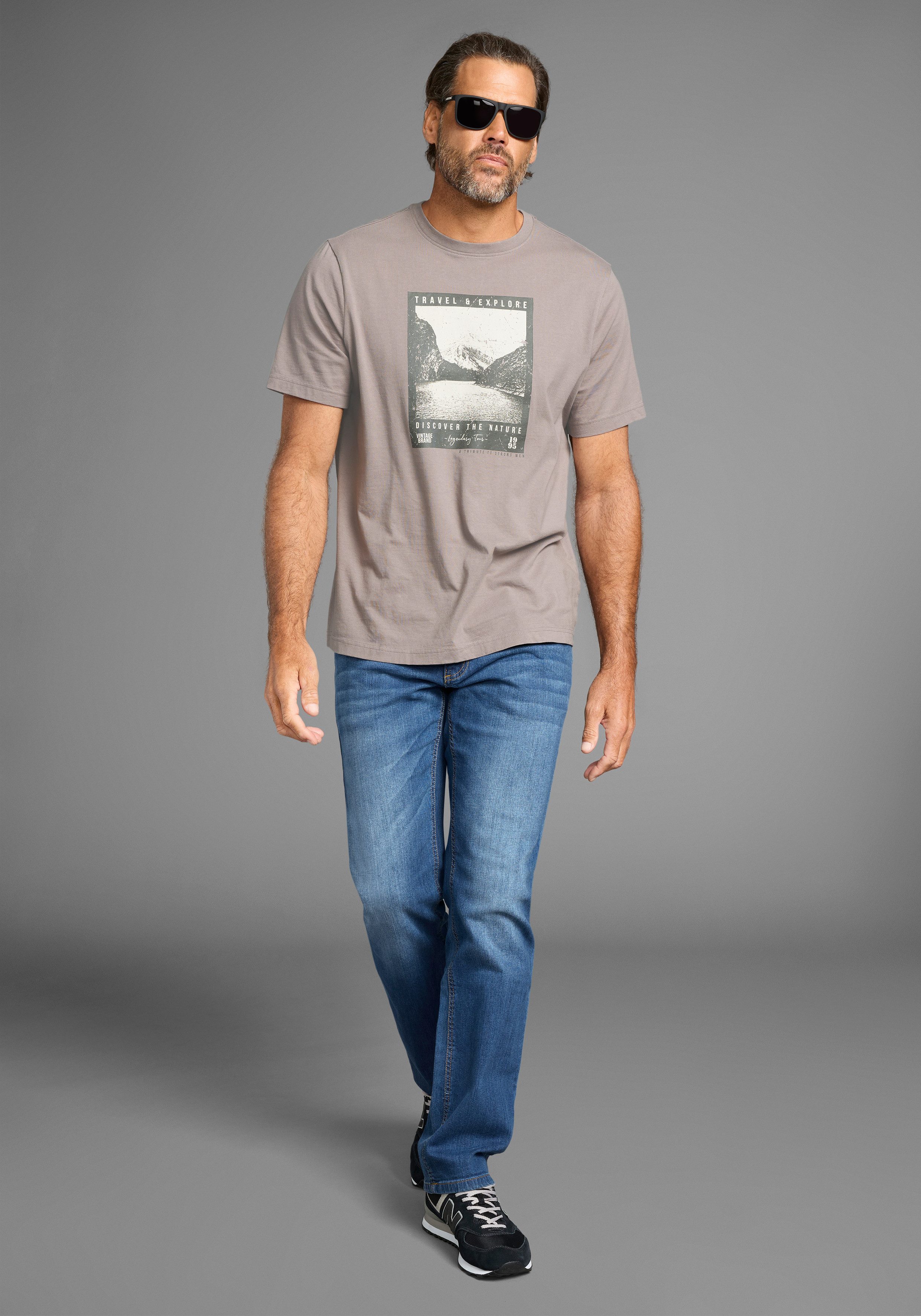 Man's World Shirt met print met modieus-landschapsdruk