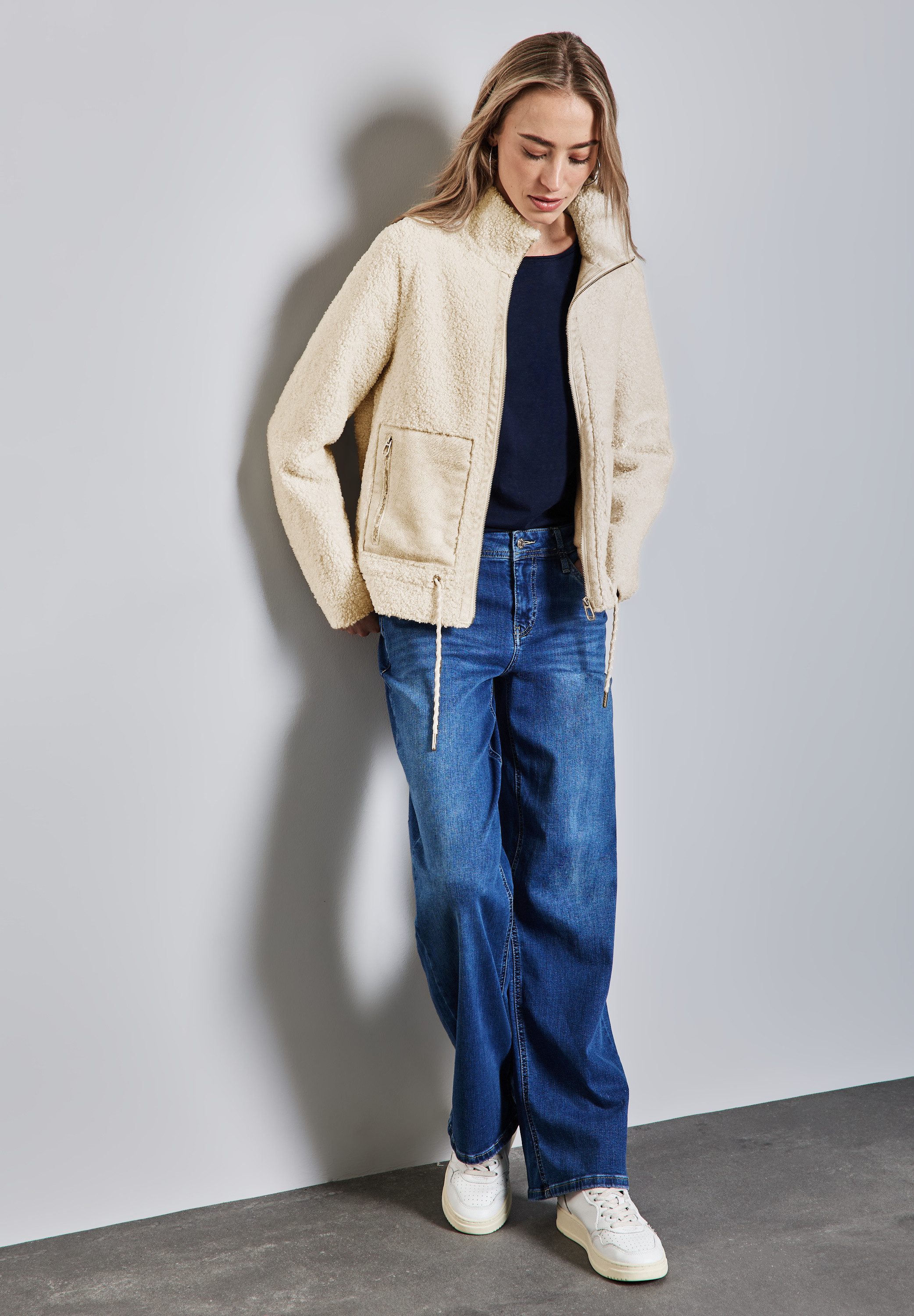 STREET ONE Jasje met shearling-details