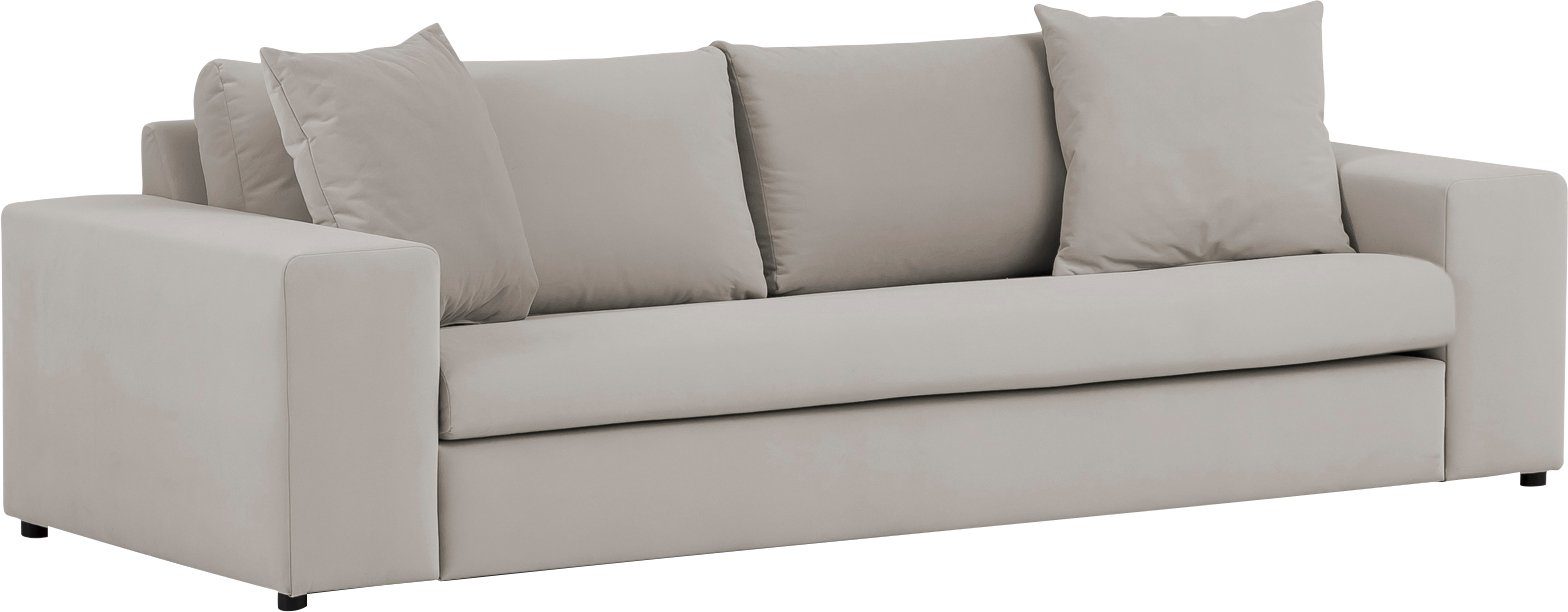 andas 3-zitsbank SLEETLAND XXL in fluweel of vintage lederlook