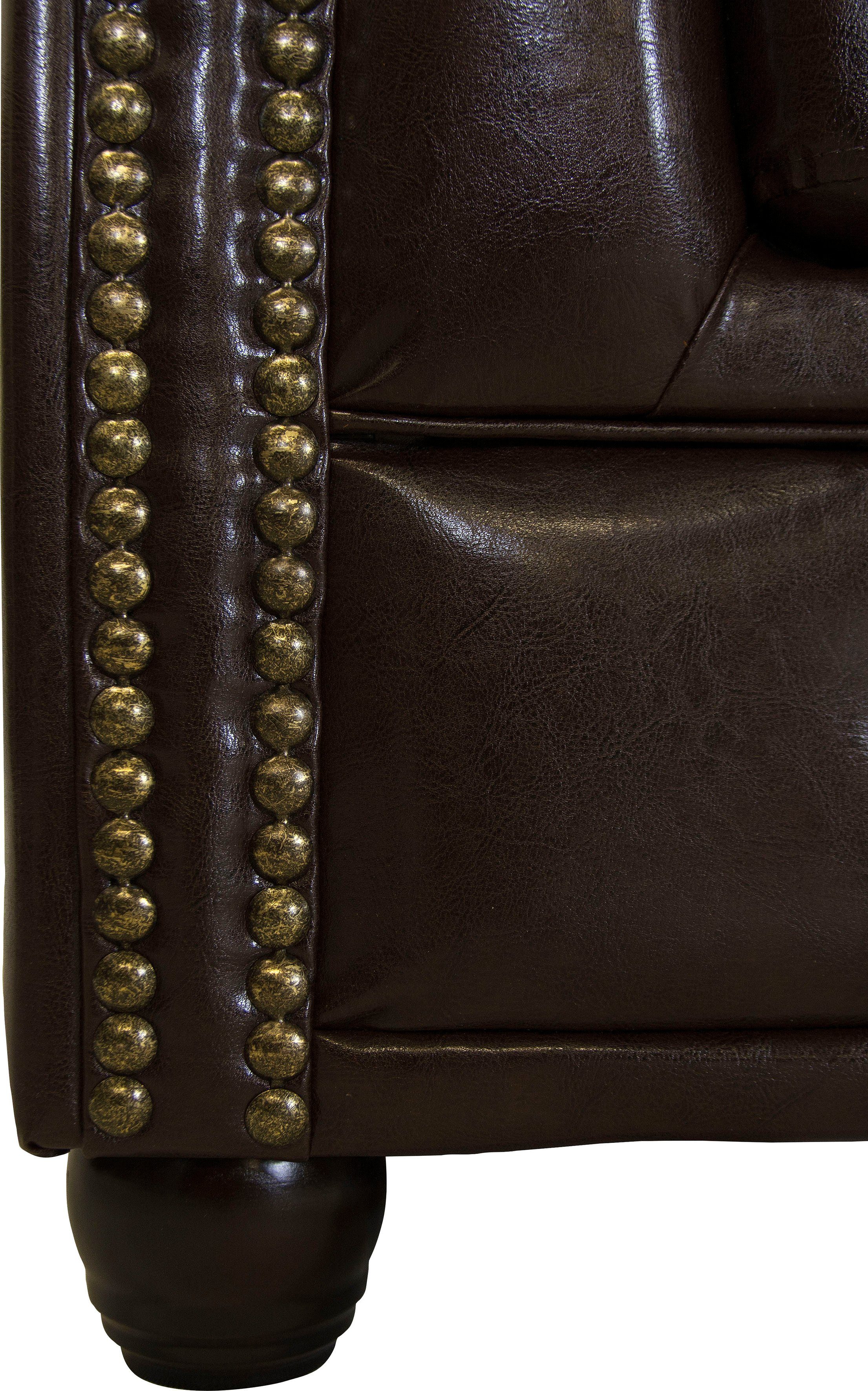 Home affaire Chesterfield-bank Rysum L-vorm Chesterfield-look, gelijkbenig