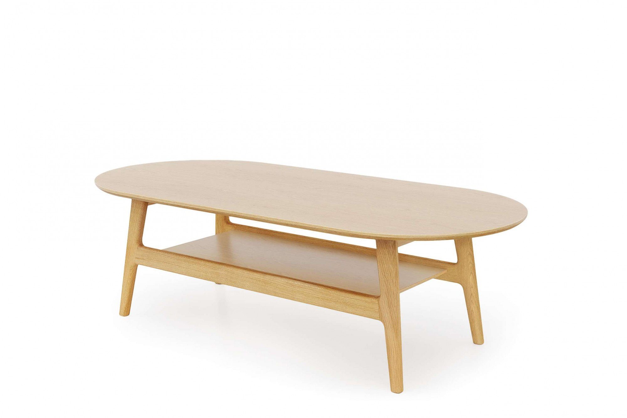 Woodman Salontafel Curved Scandi Design, breedte 130 cm
