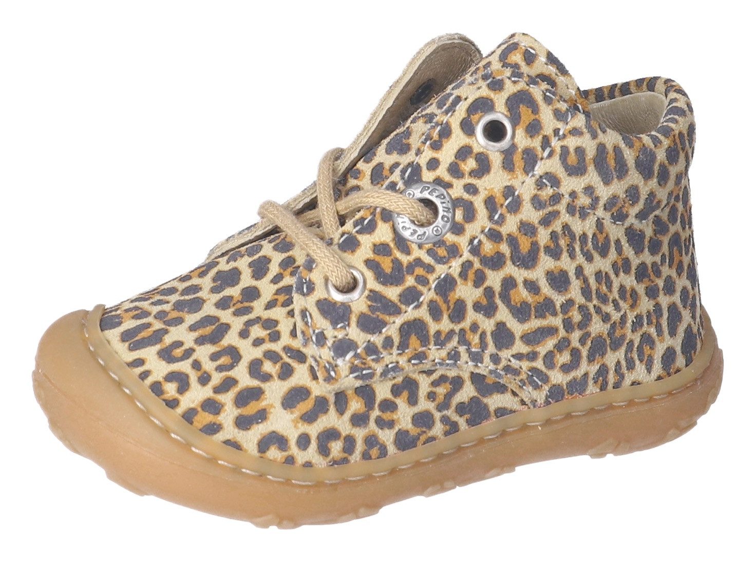 PEPINO by RICOSTA Babyschoentjes DOTS WMS: Mittel , veterschoenen met wms-systeem, leer, print, maat sjabloon om te downloaden