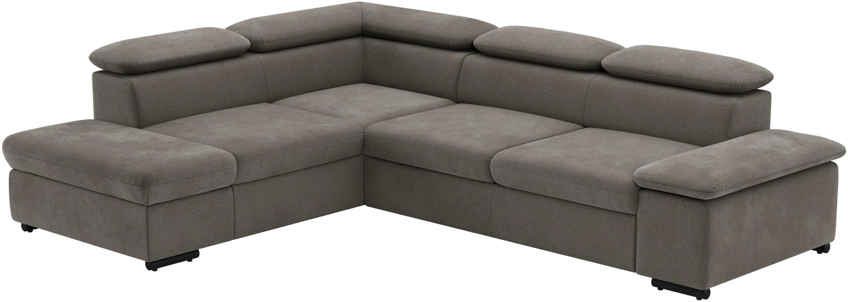 sit&more Hoekbank Alcudia L-vorm met armverstelling, optionele hoofdeindverstelling en bedfunctie