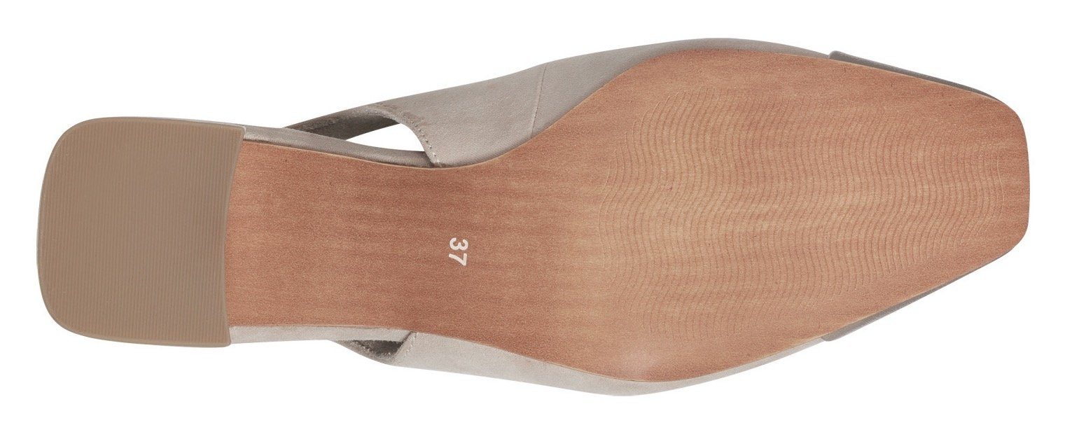 Marco Tozzi Slingback pumps , avondschoen, zomerschoen, blokhak, in modieuze vierkante vorm