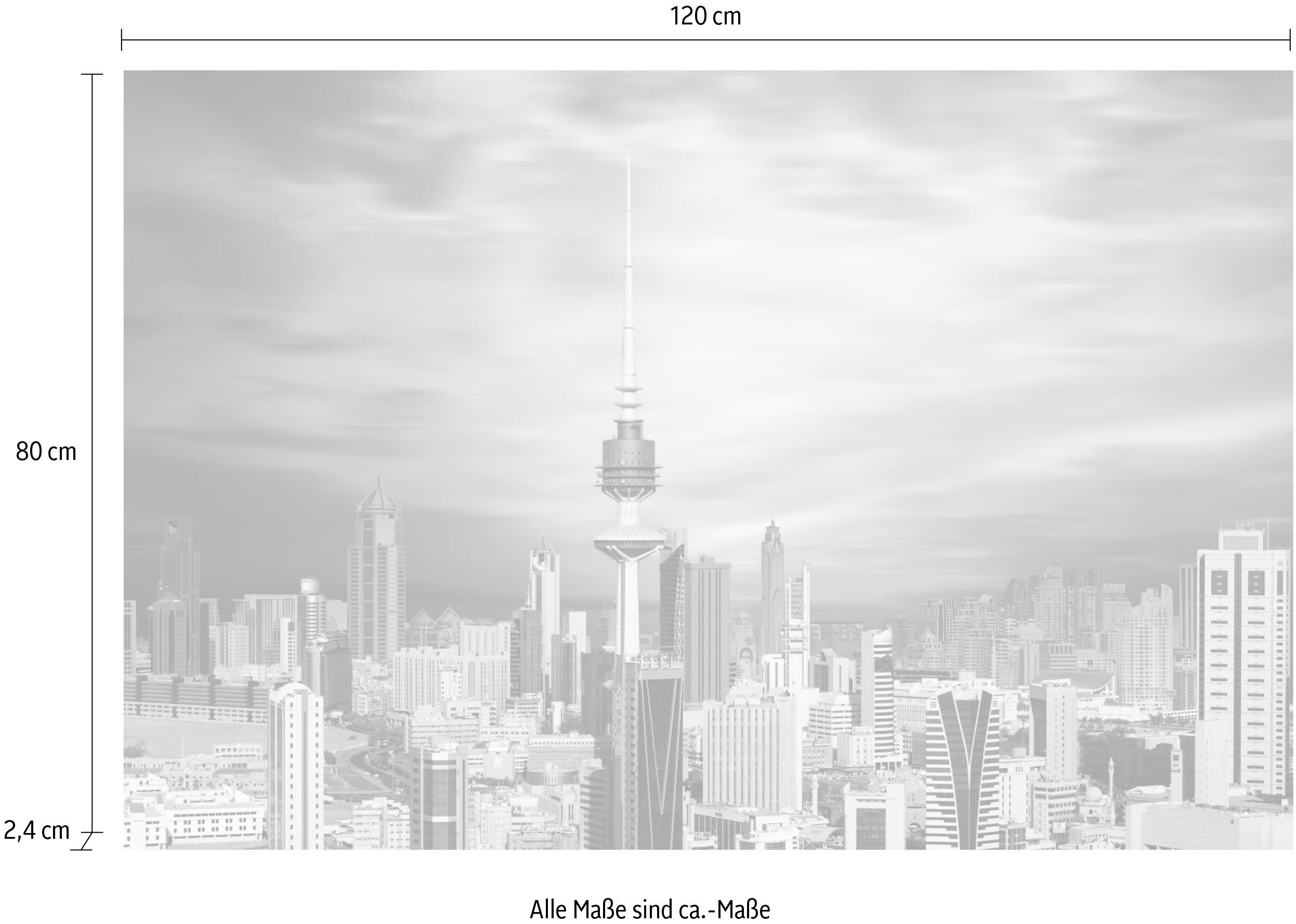 queence Artprint op acrylglas Skyline Fine Art-print in galeriekwaliteit