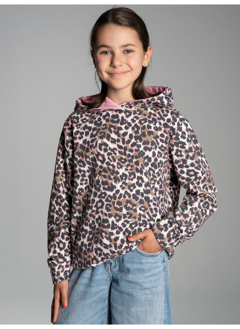 Trigema Hoodie TRIGEMA Hoodie met Allover-Leo-print
