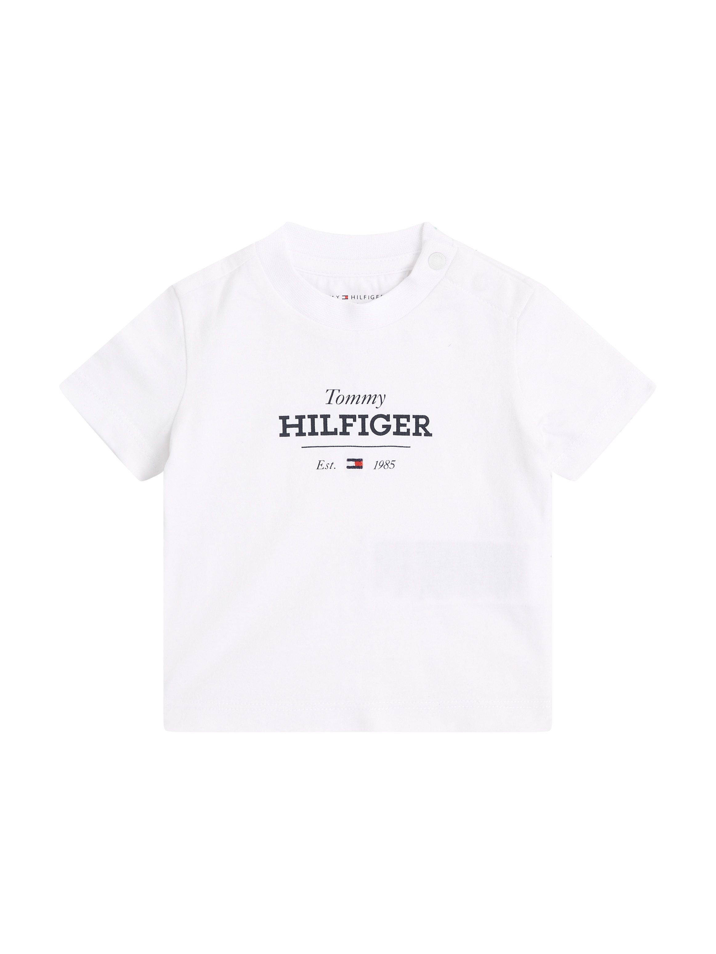 Tommy Hilfiger Shirt met korte mouwen MONOTYPE 1985 LOGO TEE SS kinderen t-shirts maat 92 wit