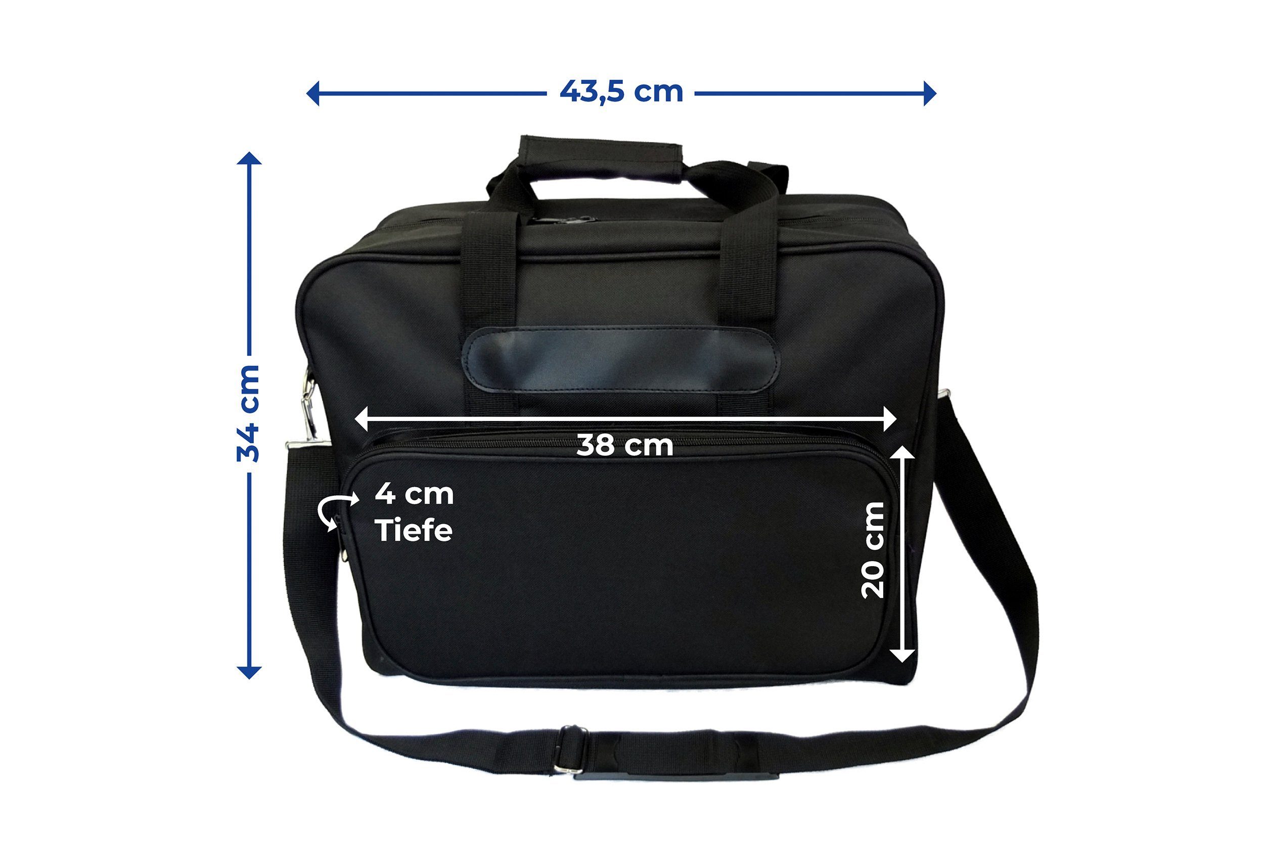 Maximex Naaimachinetas Zwart, 100% polyester