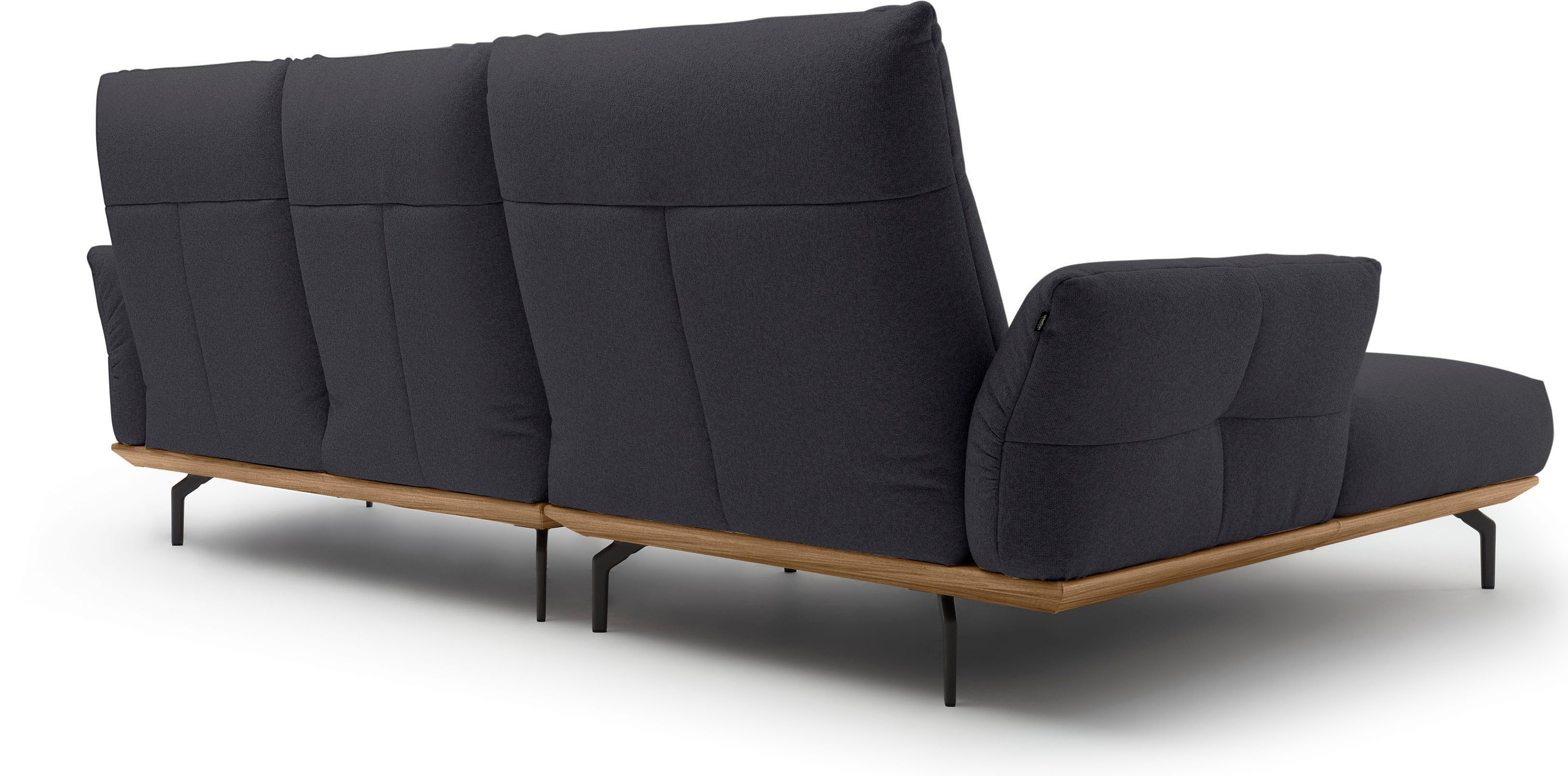 Creation BY ROLF BENZ Hoekbank Hs.460 Sokkel in walnotenhout, onderstel in umbra grijs, breedte 298 cm