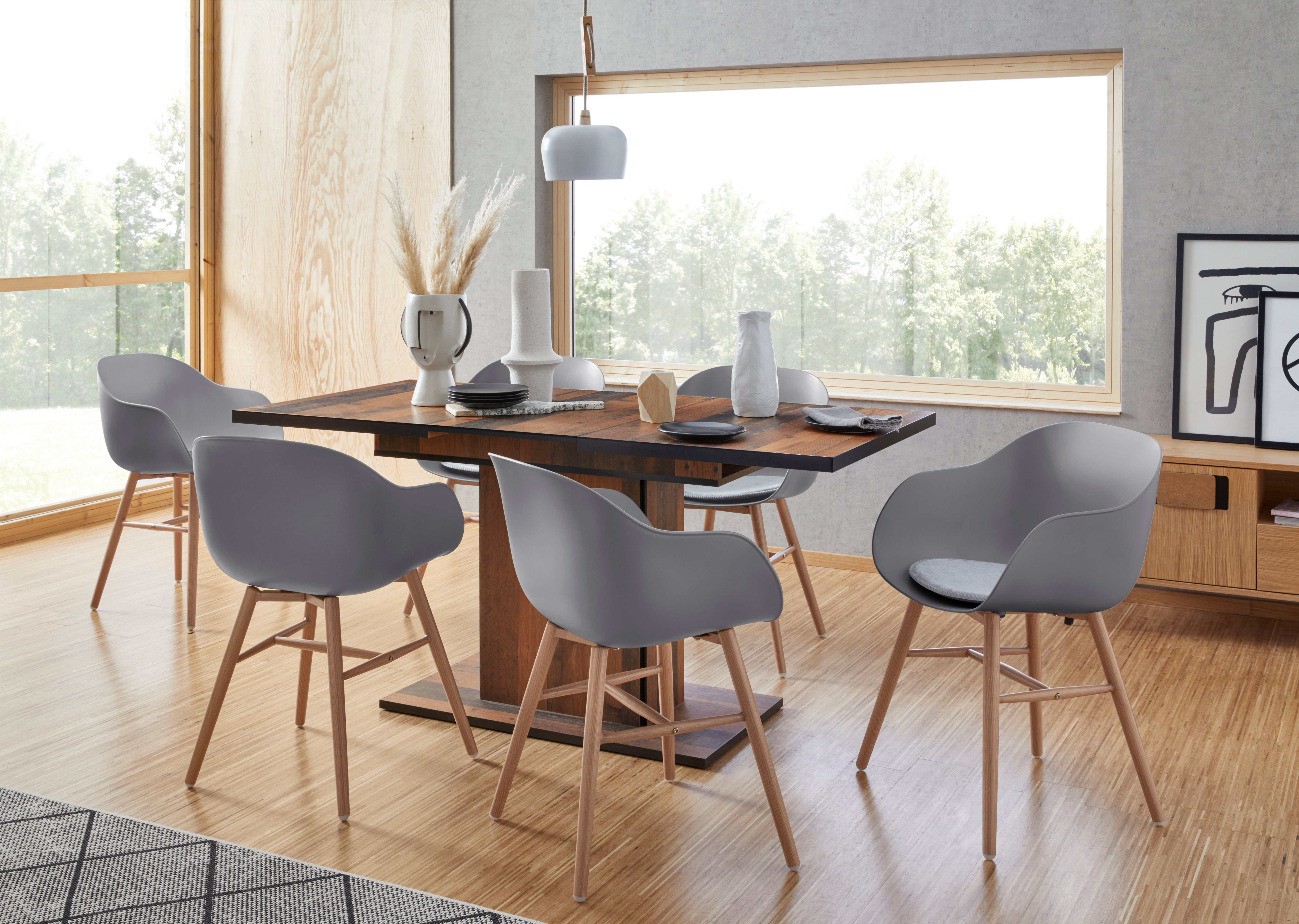 HELA Eettafel Ariana Bestseller, tafel, keukentafel, uitschuiftafel door binnenin geplaatste inlegbladen uittrekbaar 120-160 cm