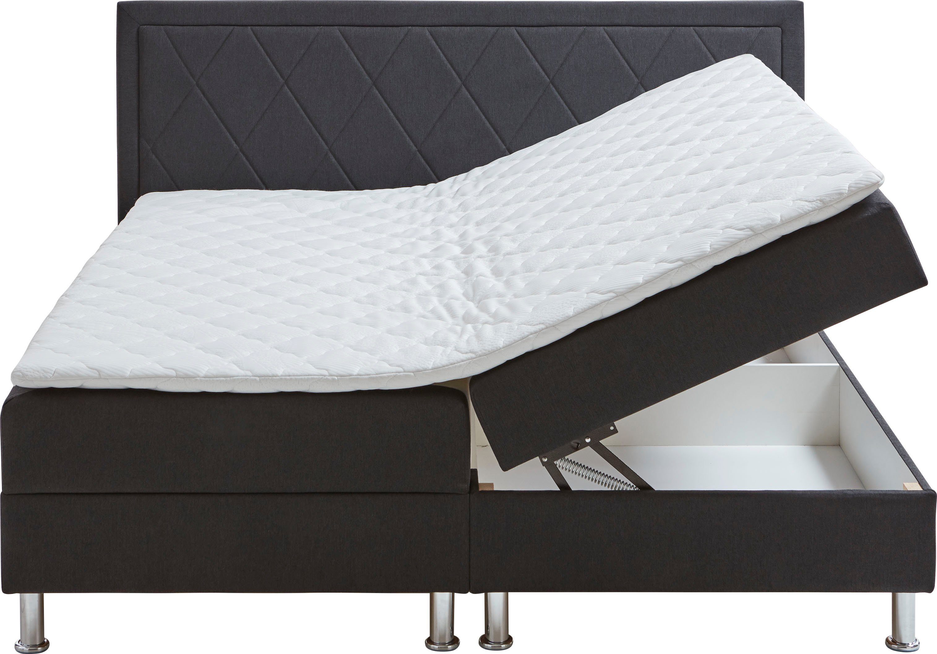 ATLANTIC home collection Boxspring Helen Pocketveringsmatras en topmatras, naar keuze met bedkist
