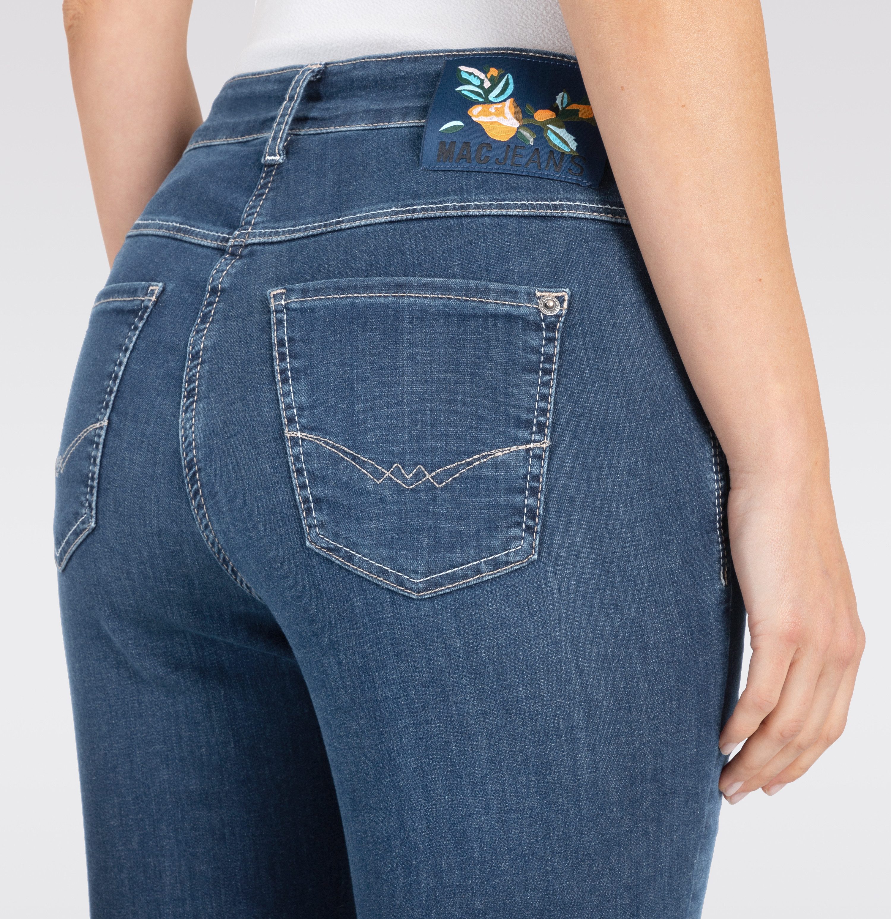 MAC Capri jeans Dream-Sum Comfortabele pasvorm met omrolbare zoom