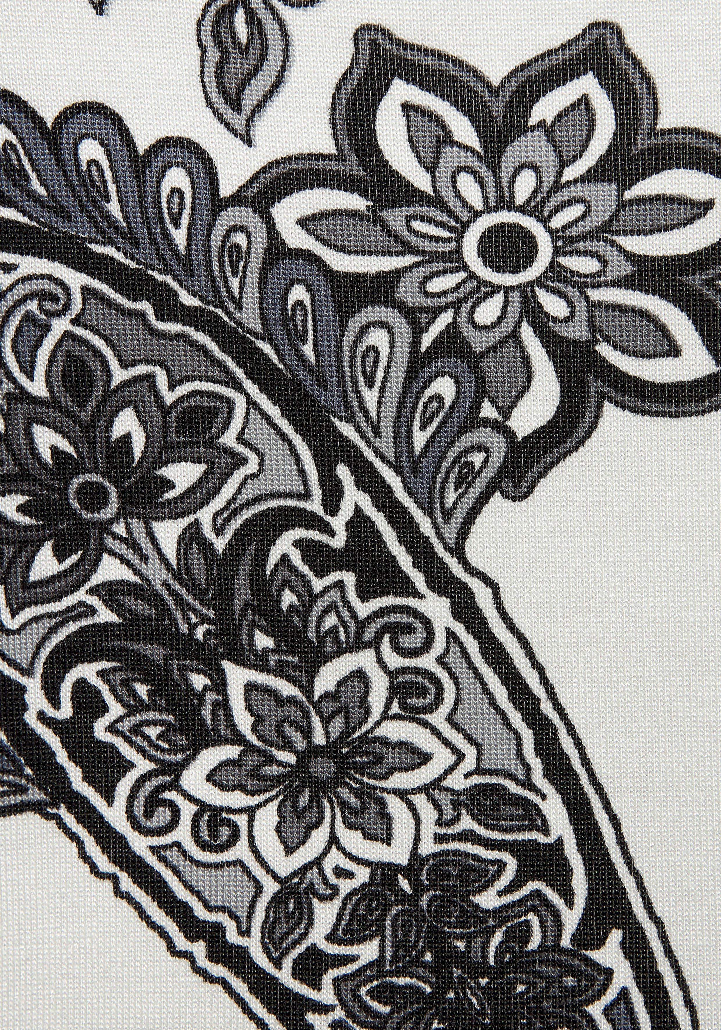 Lascana Zomerjurk met puntzoom en strik in de taille strandjurk paisley-patroon