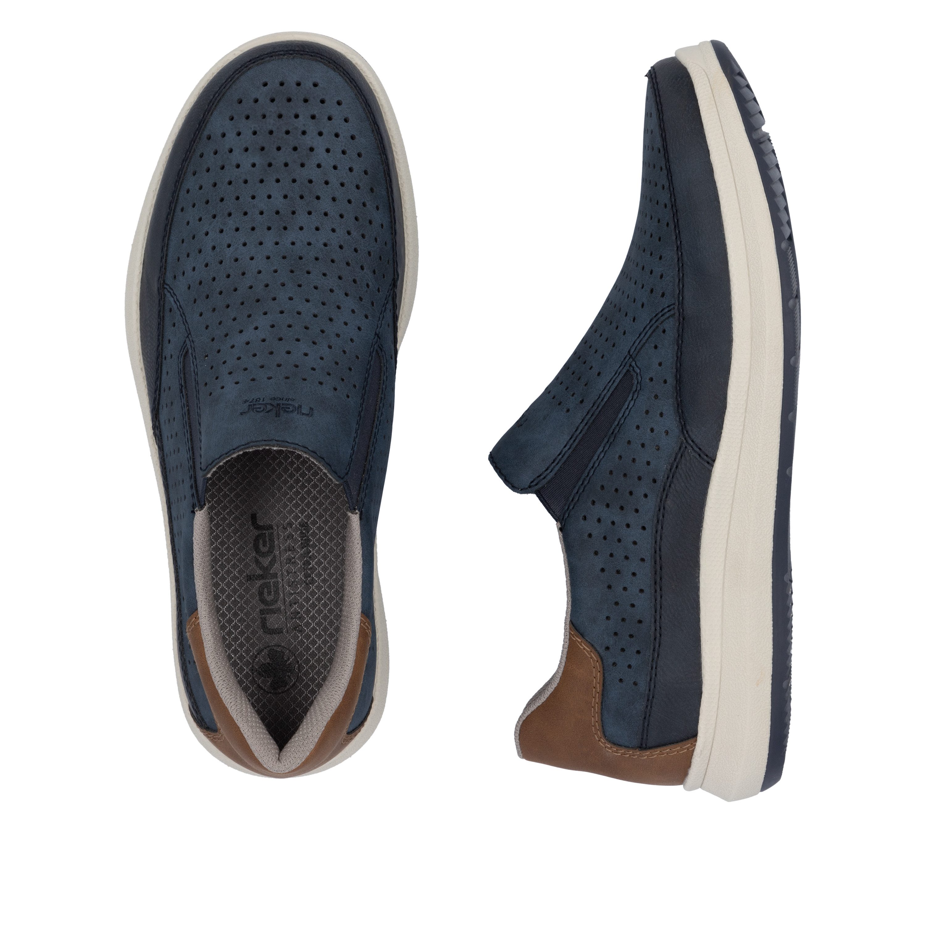 Rieker Slip-on sneakers , slipper, instapschoen, lage schoen met zij-elastische inzetten