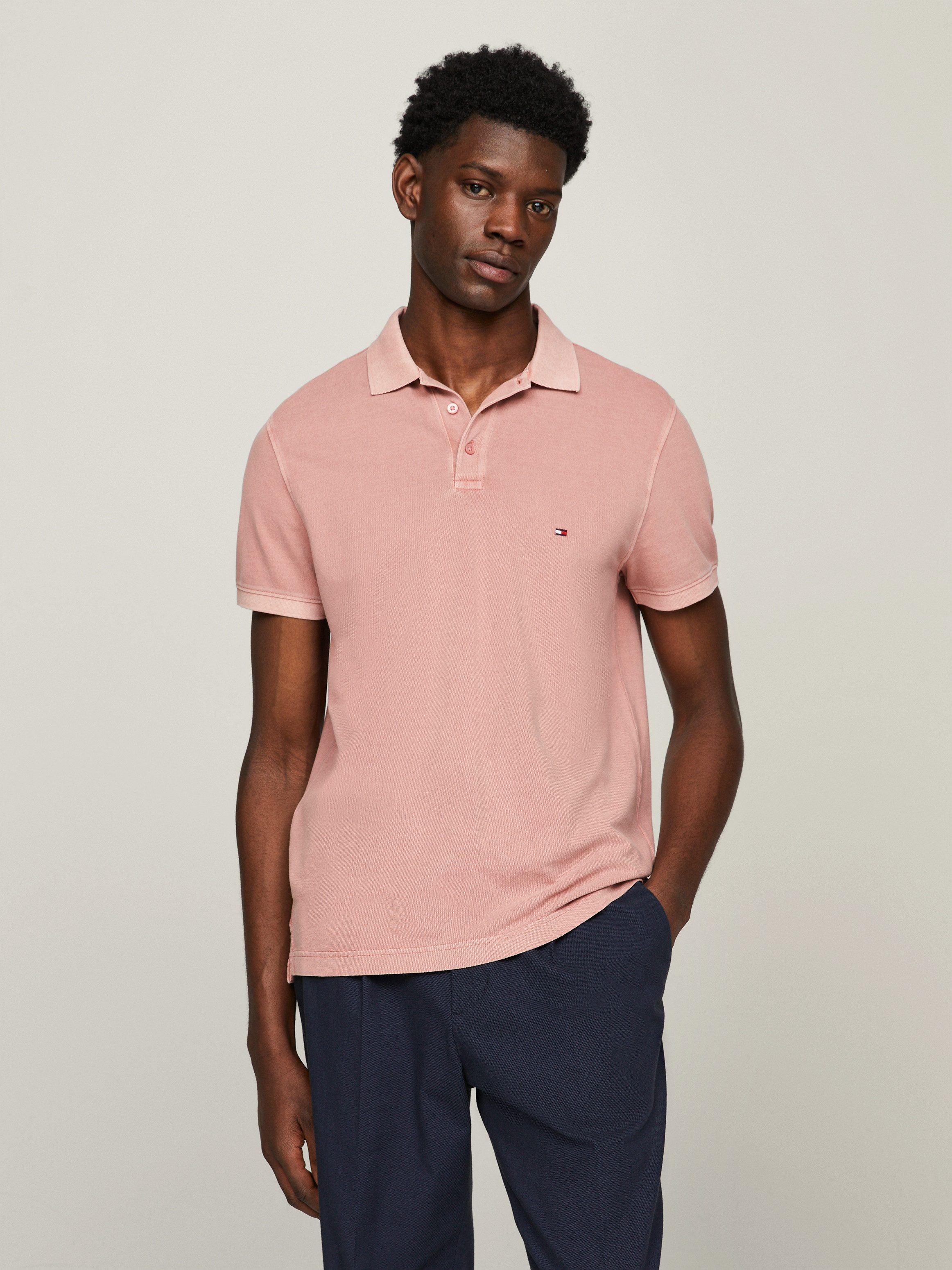 Tommy Hilfiger Poloshirt GARMENT DYE REG POLO licht gewassen uitstraling