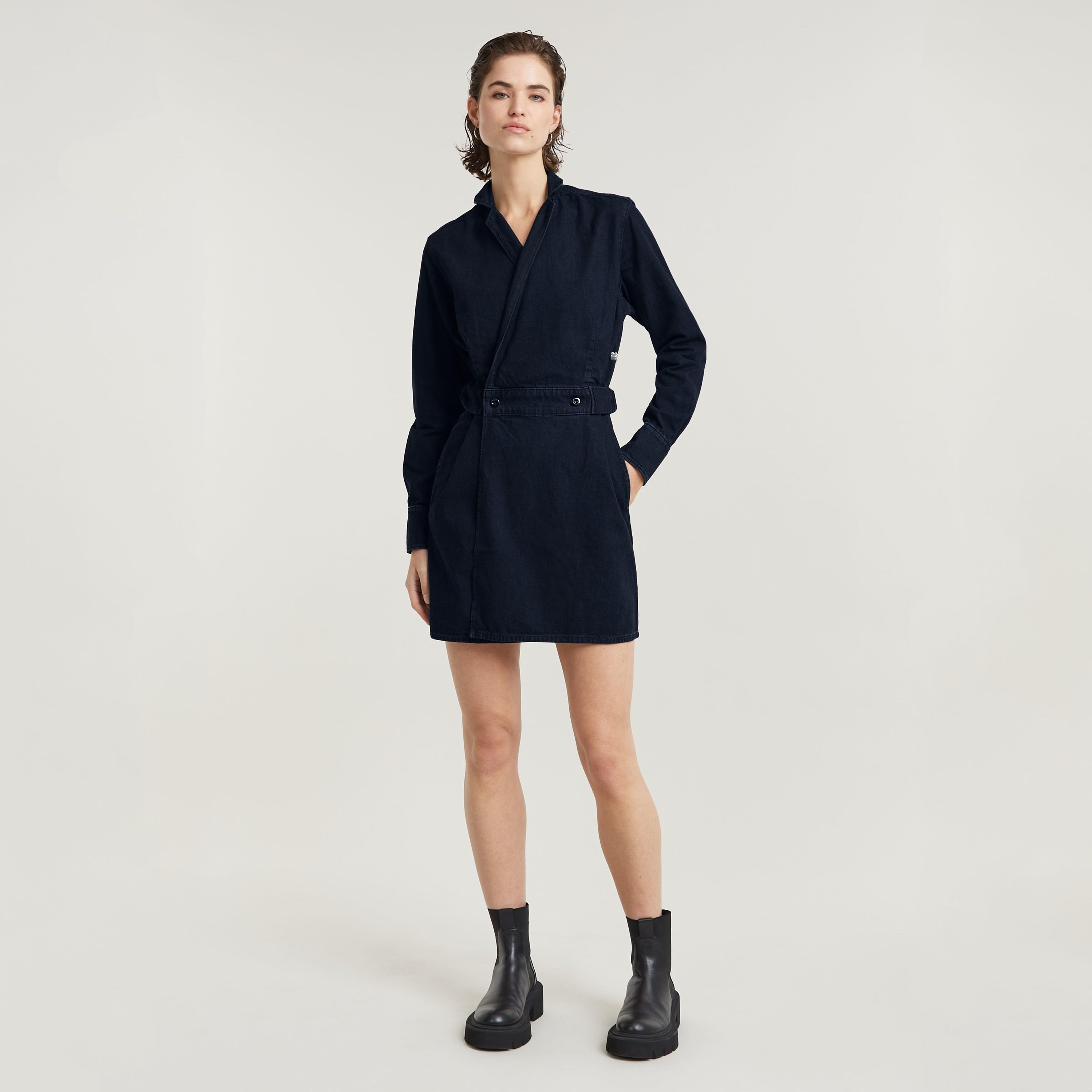 G-Star RAW Wikkeljurk Wrap Dress met verstelbare taille