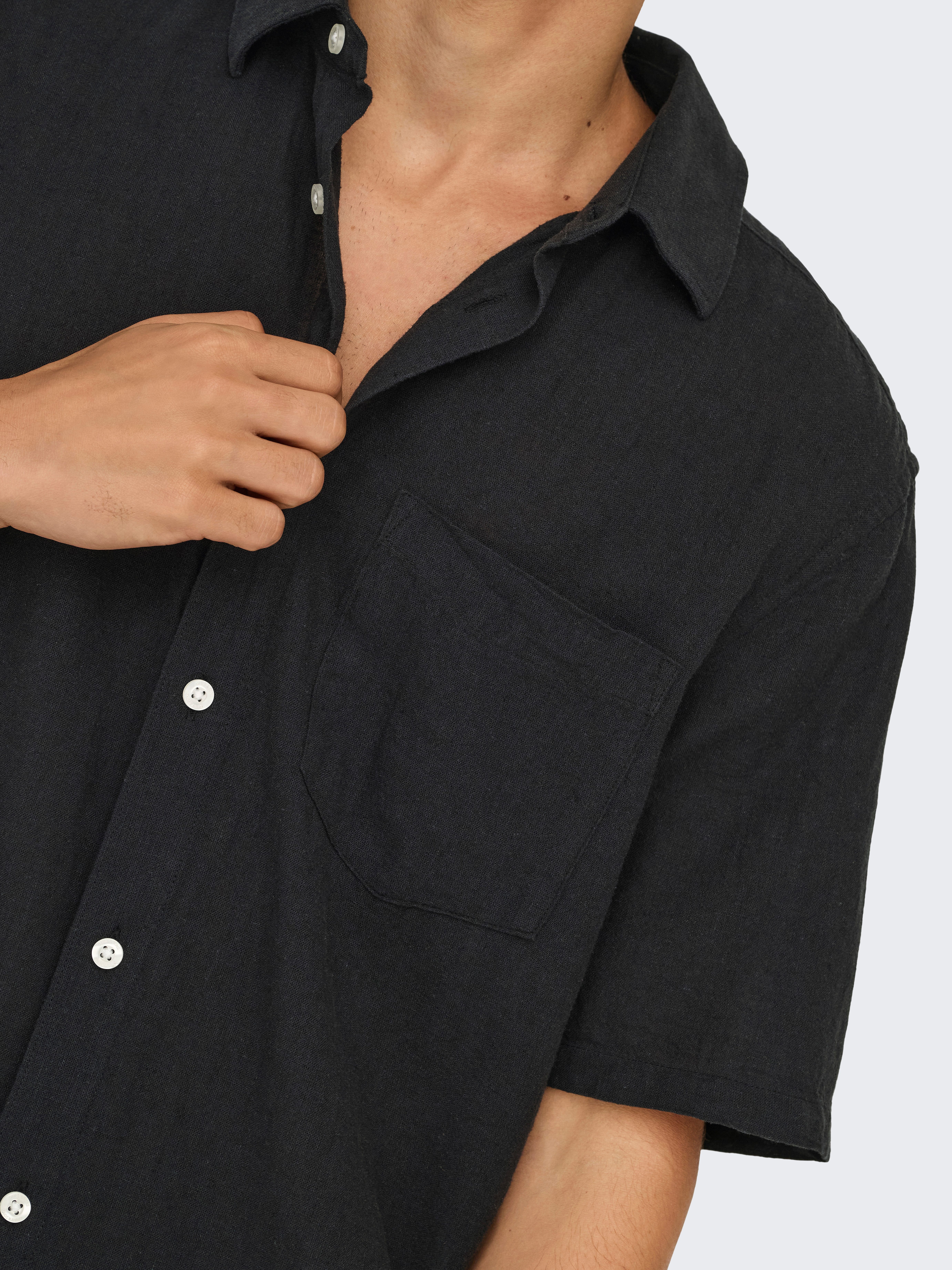 ONLY & SONS Overhemd met korte mouwen ONSCAIDEN LIFE REG SS 1 PKT SHIRT
