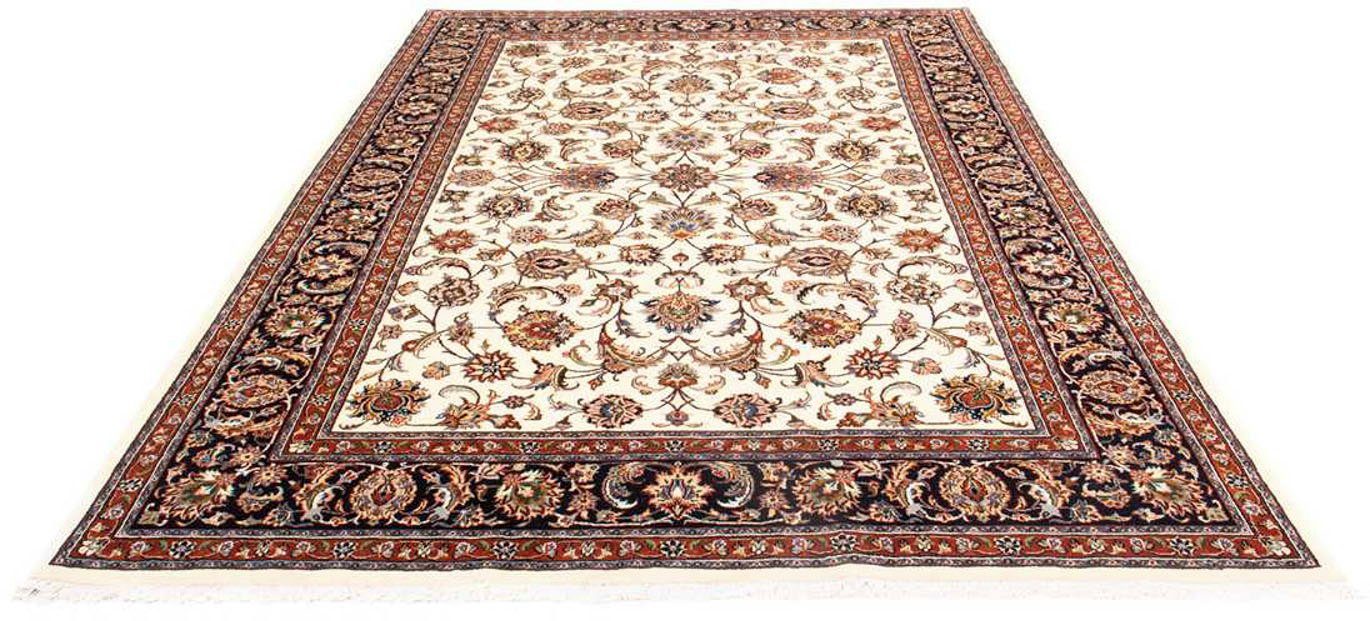 morgenland Wollen kleed Kaschmar bloemmotief beige 293 x 199 cm Uniek exemplaar met certificaat