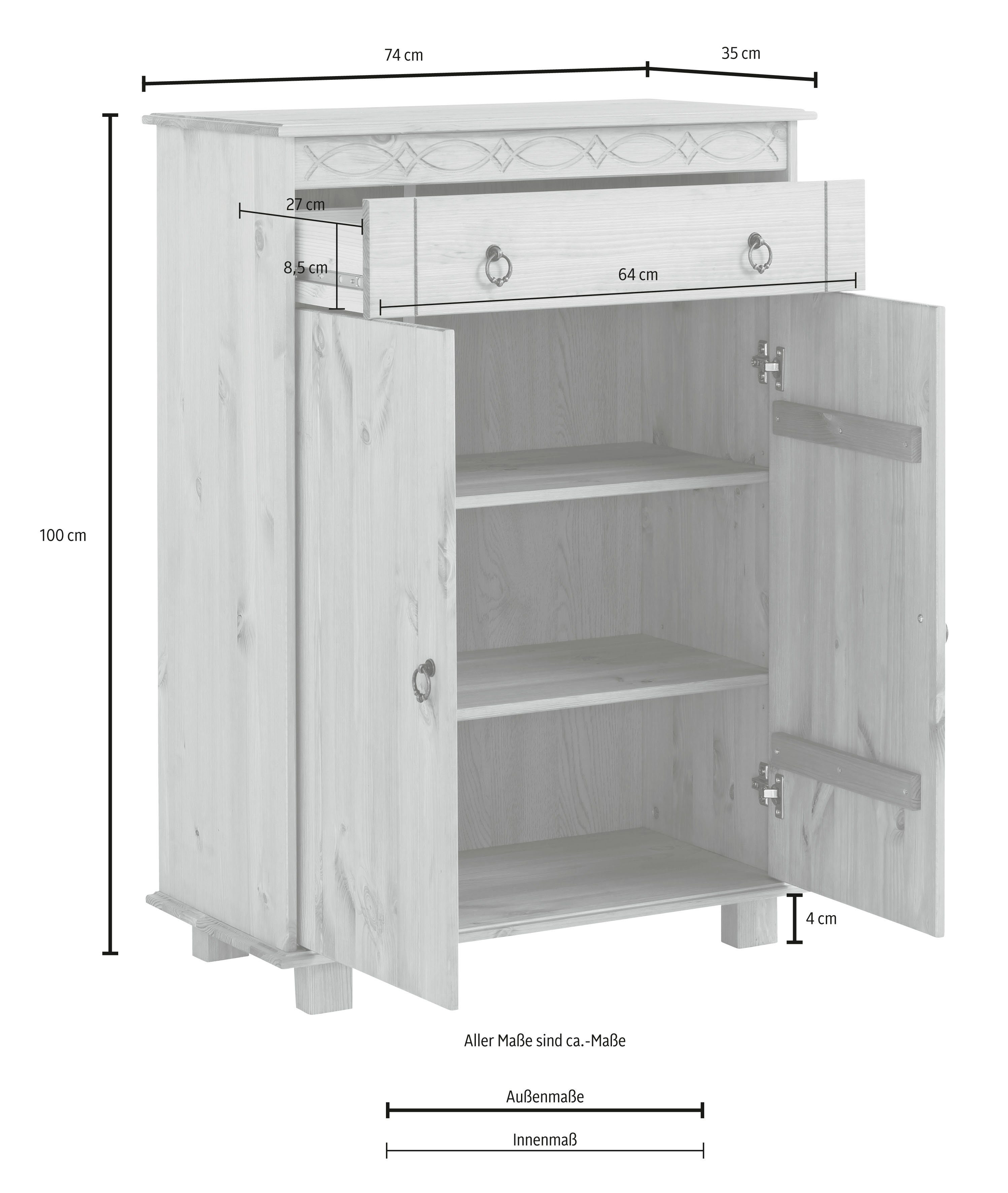 Home affaire Kast Indra 74 cm breed