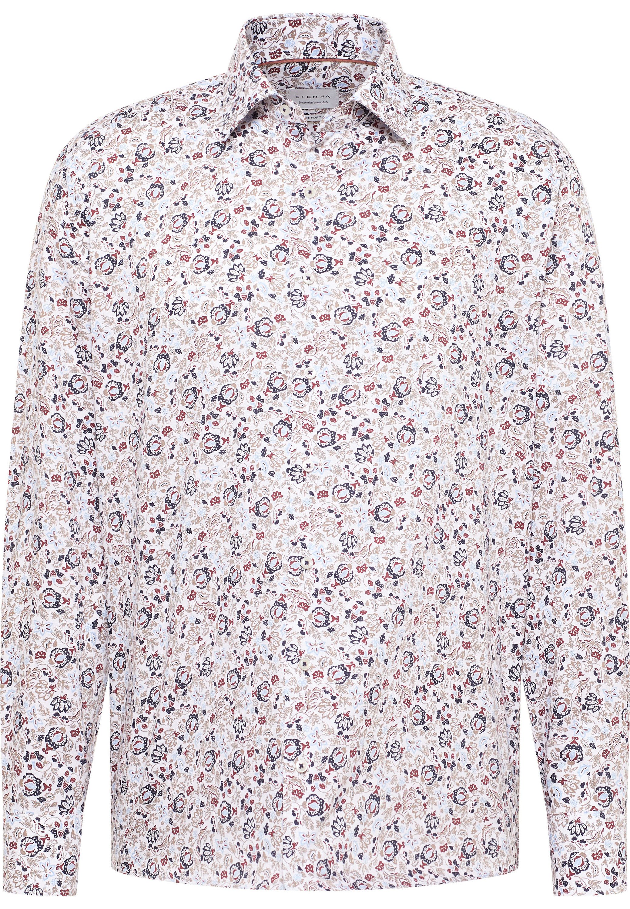 Eterna Overhemd met lange mouwen Comfort fit NON IRON (strijkvrij)