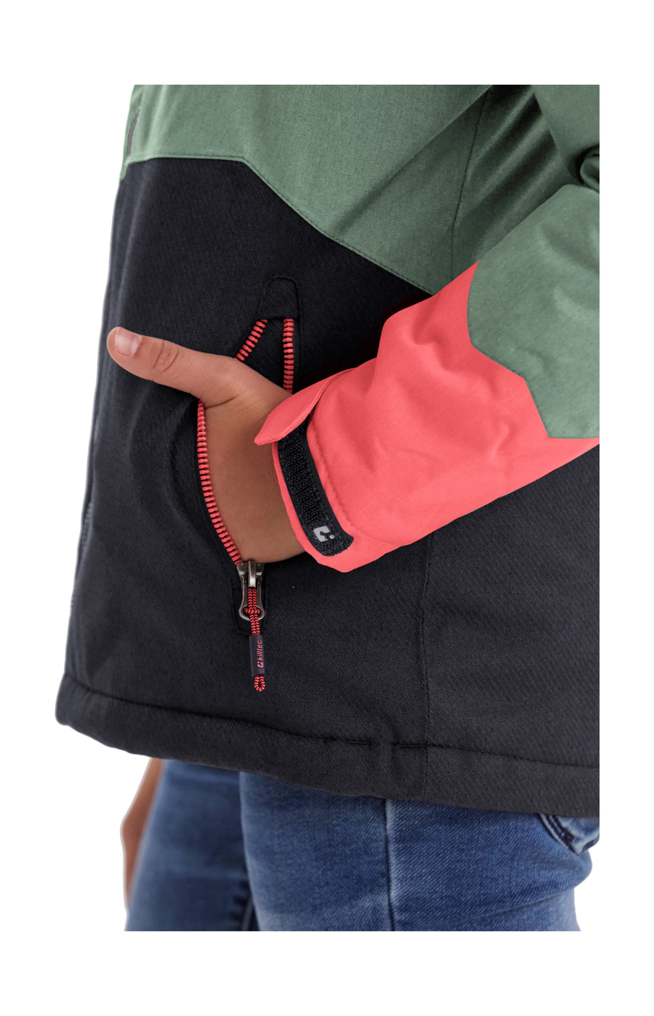 Killtec Outdoorjack Lynge GRLS JCKT B Waterdichte winterjas met capuchon, fleece, verstelbare mouwen