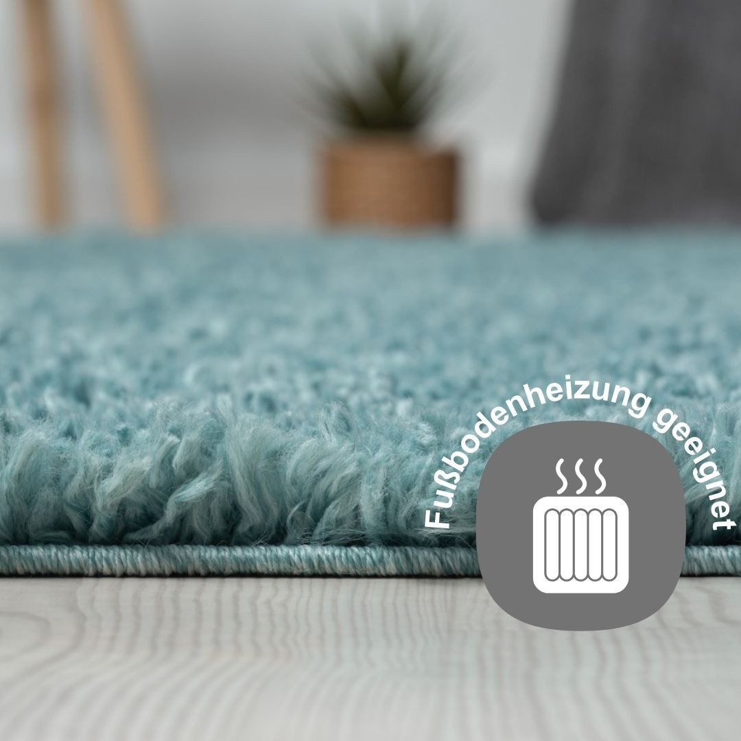 Myflair Möbel & Accessoires Hoogpolig vloerkleed My Shaggy Shaggy, uni-kleuren, licht glanzend, microvezel, extra fluffy